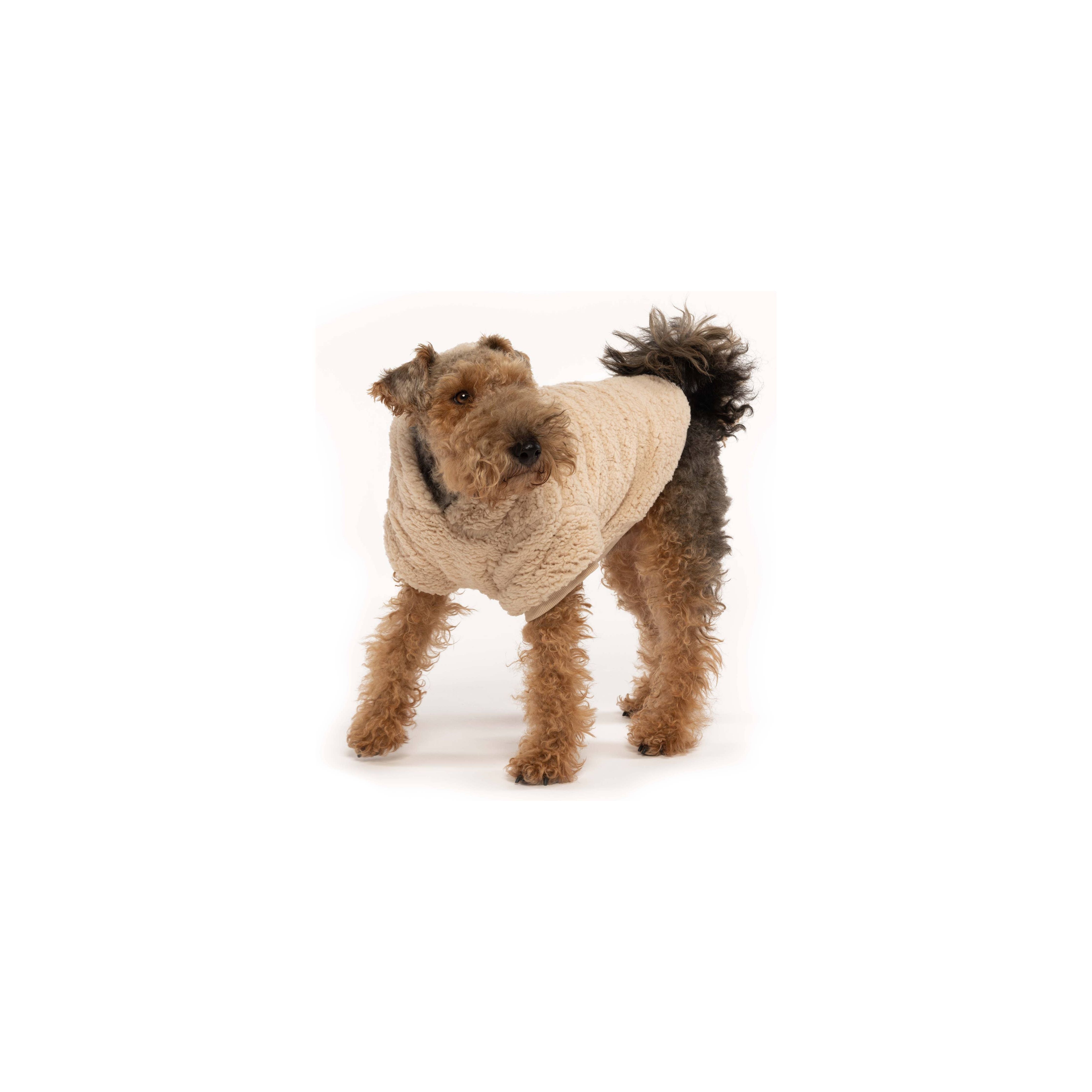 Fabdog Cream Sherpa Dog Hoodie