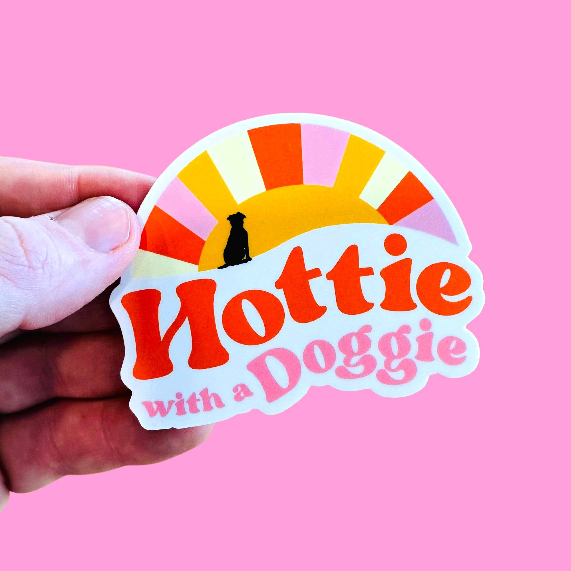 Bad Tags Hottie with a Doggie Sticker