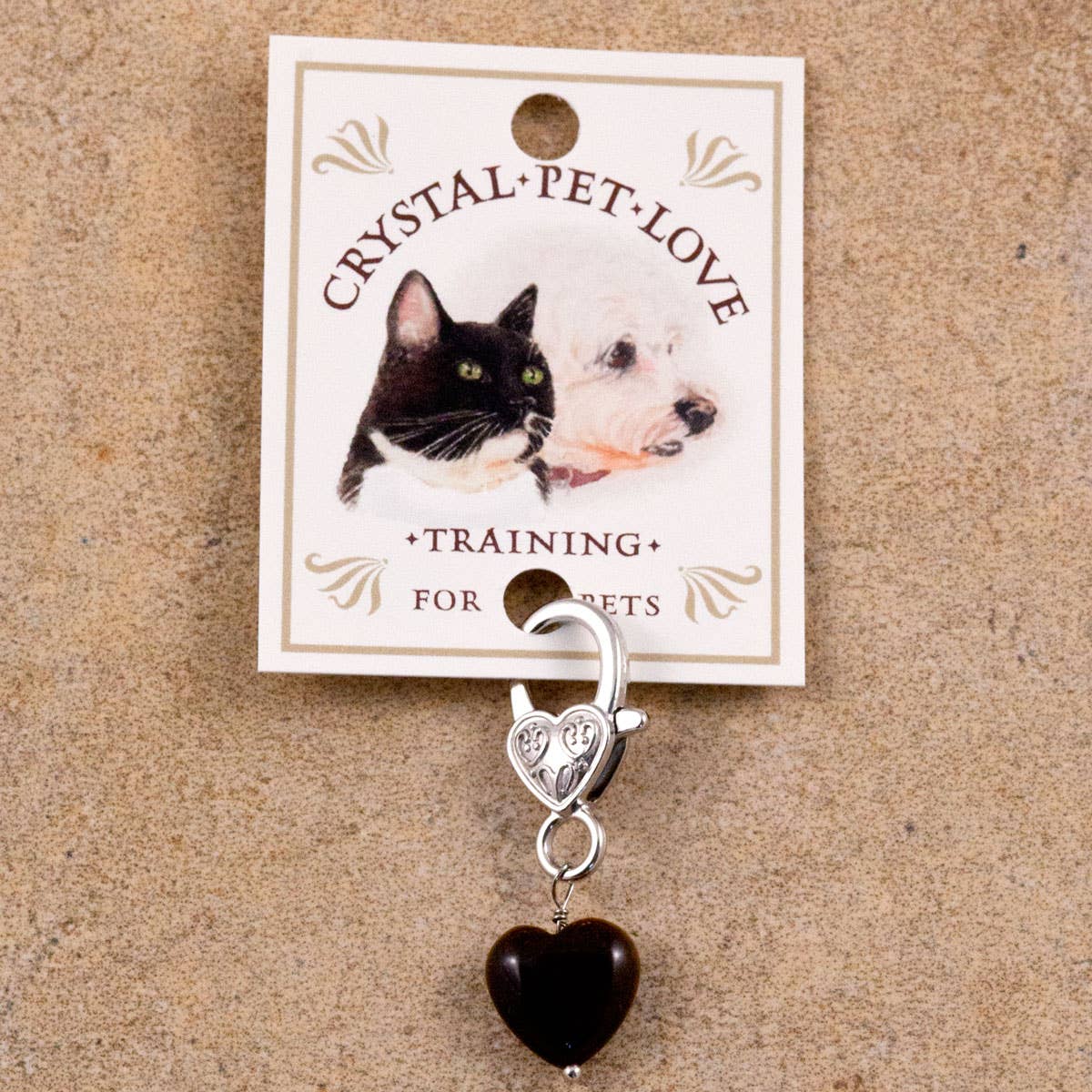 Crystal Pet Love Tiger's Eye Heart