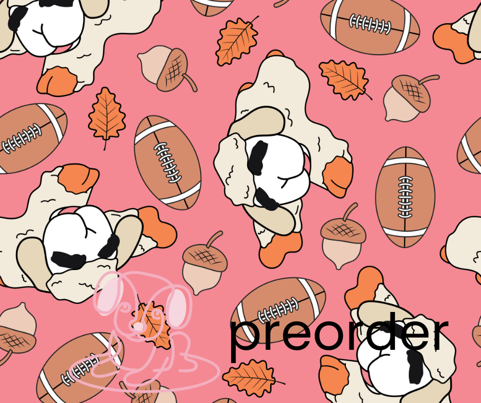 Stellaloo Pink Football Lambchop Reversible Bandana