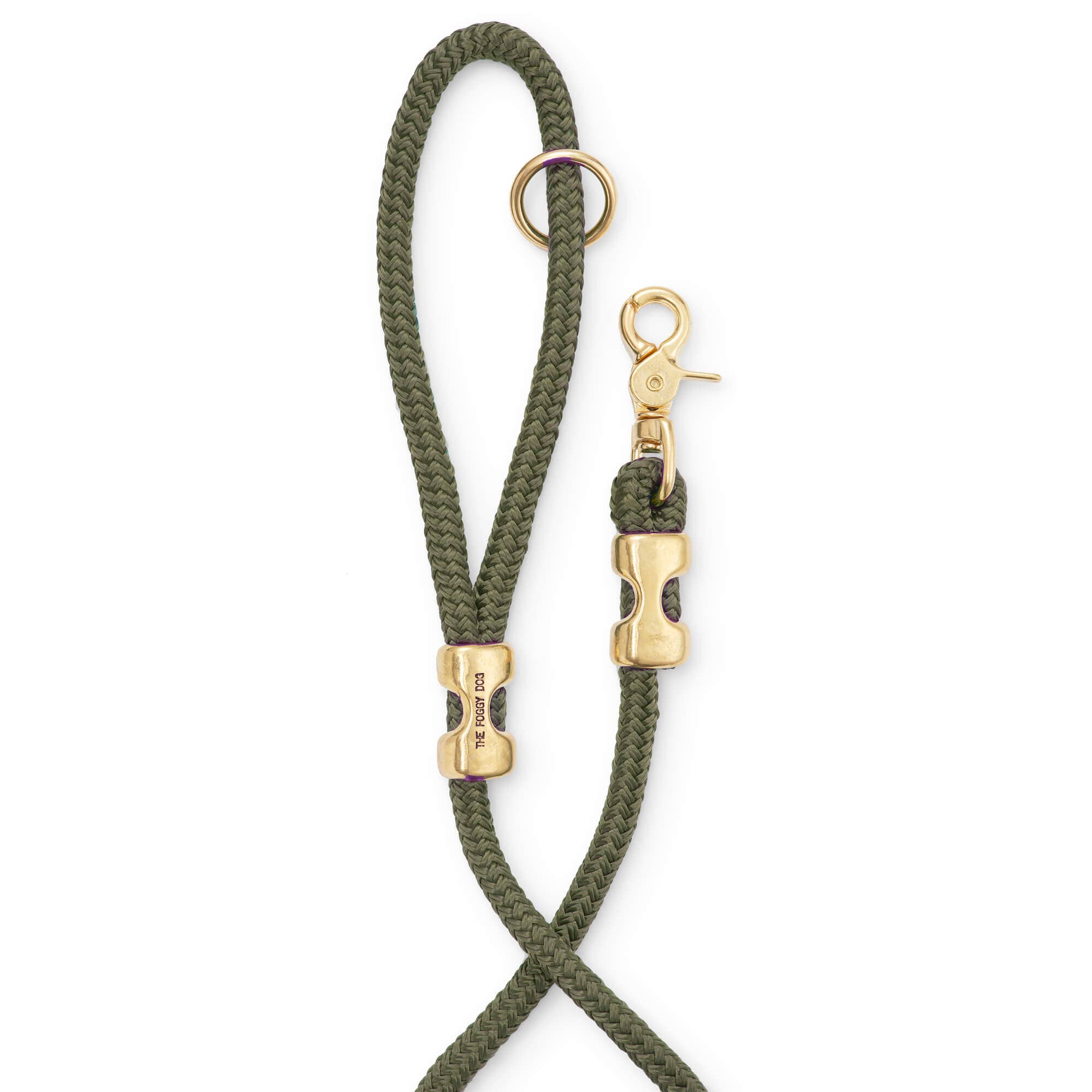 The Foggy Dog Olive Marine Rope Dog Leash