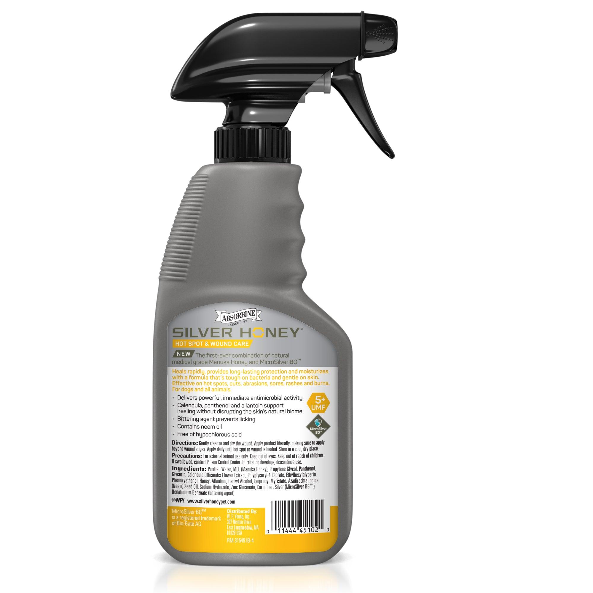 Silver honey hot spot spray pet 8oz