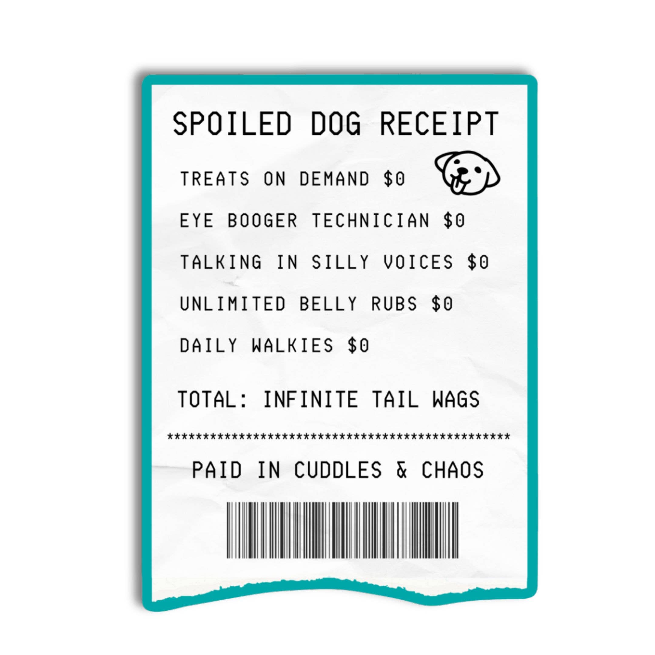Bad Tags Spoiled Dog Sticker