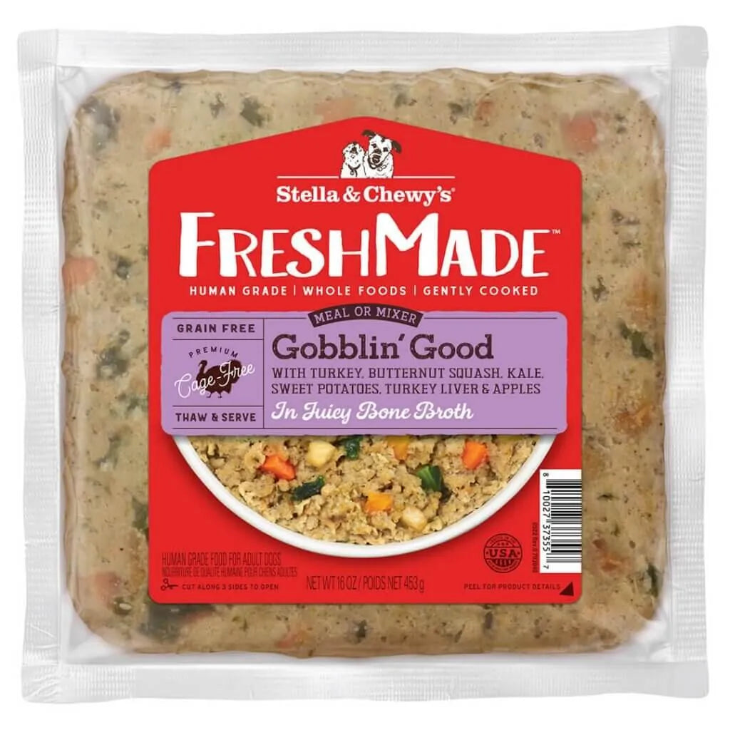 Stella & Chewy's FreshMade Gobblin' Good Gently Cooked Dog Food 16OZ