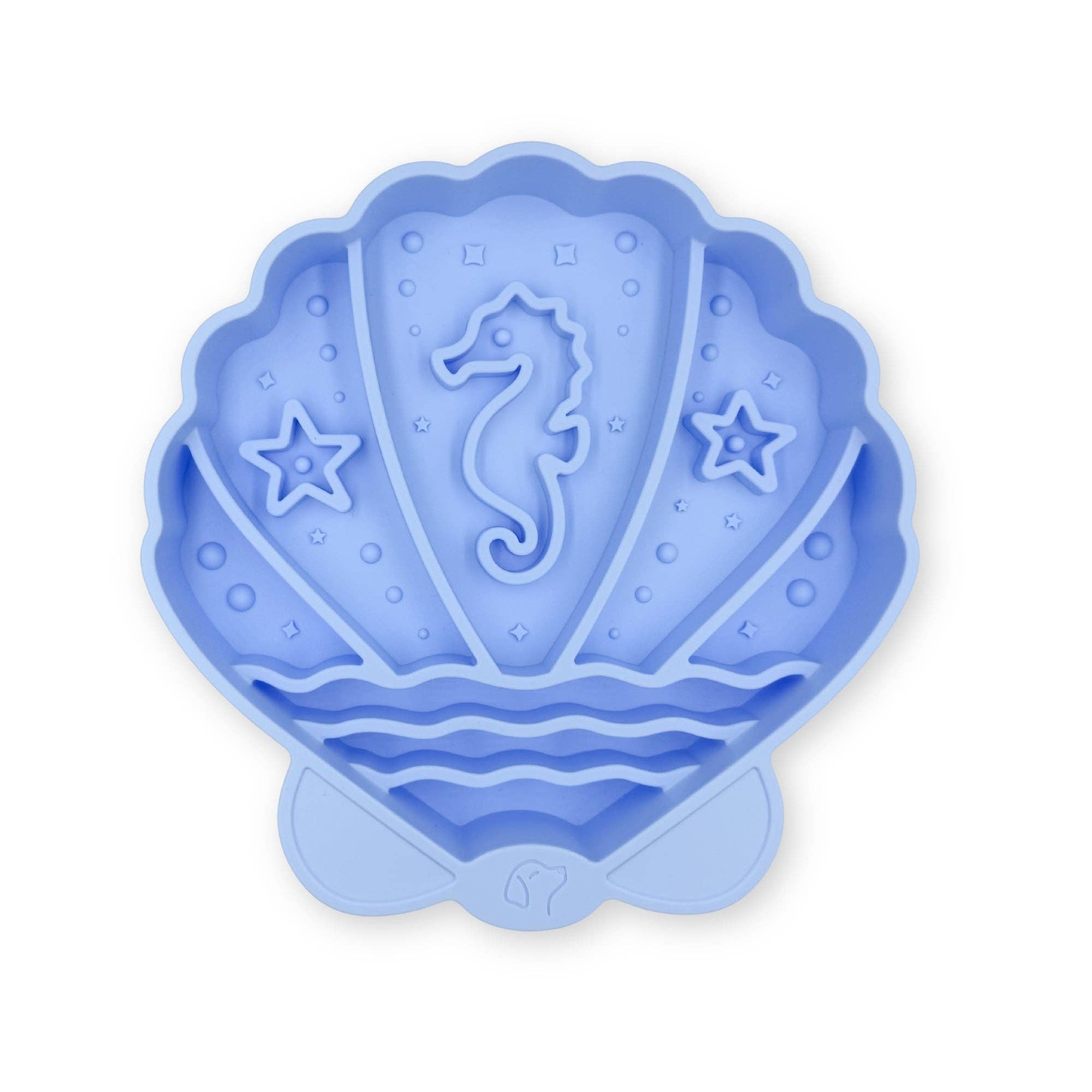 Pawsome Tails Seashell Slow Feeder Bowl | Mist