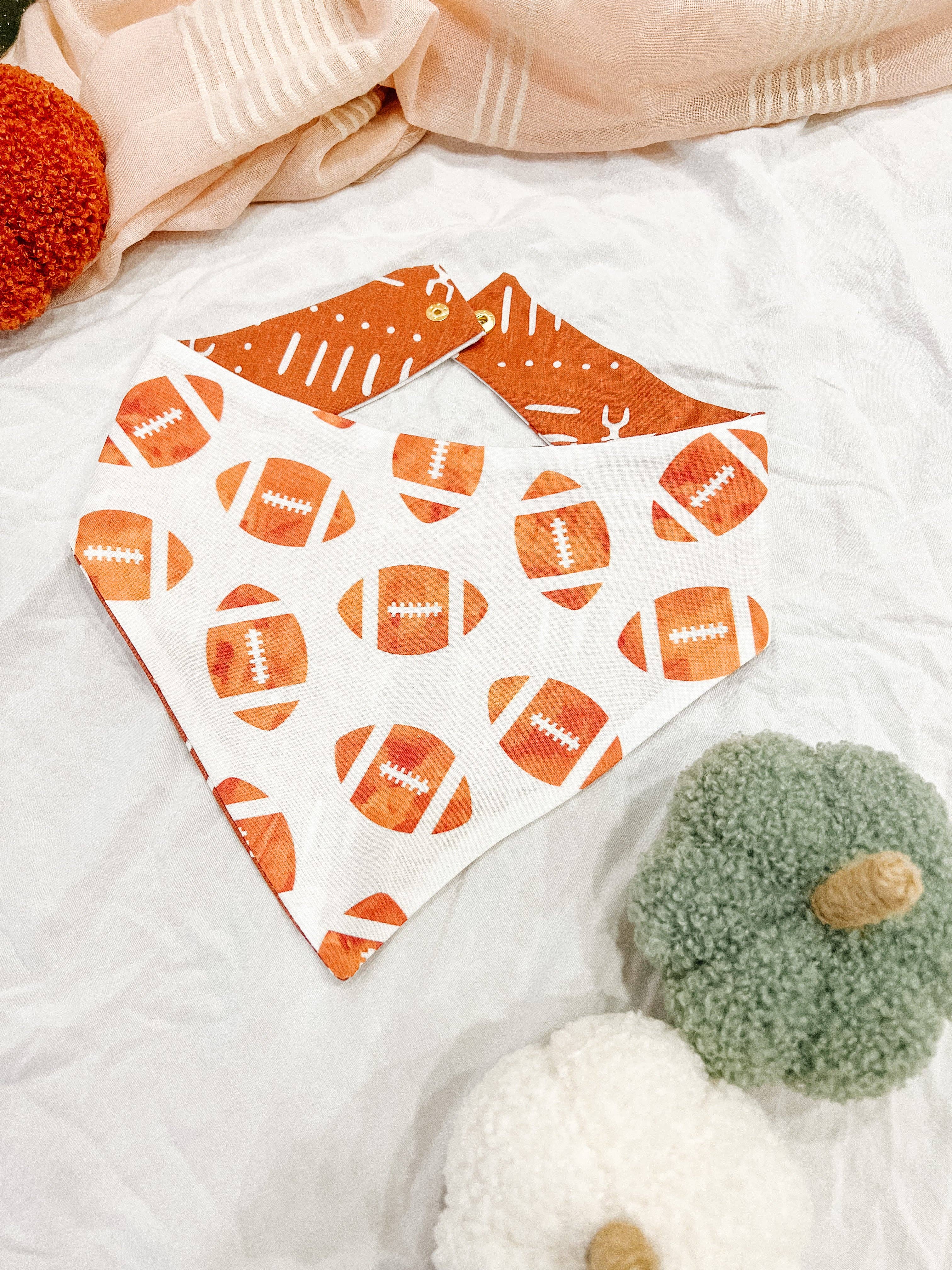 Stellaloo Football Snap-On Reversible Dog Bandana