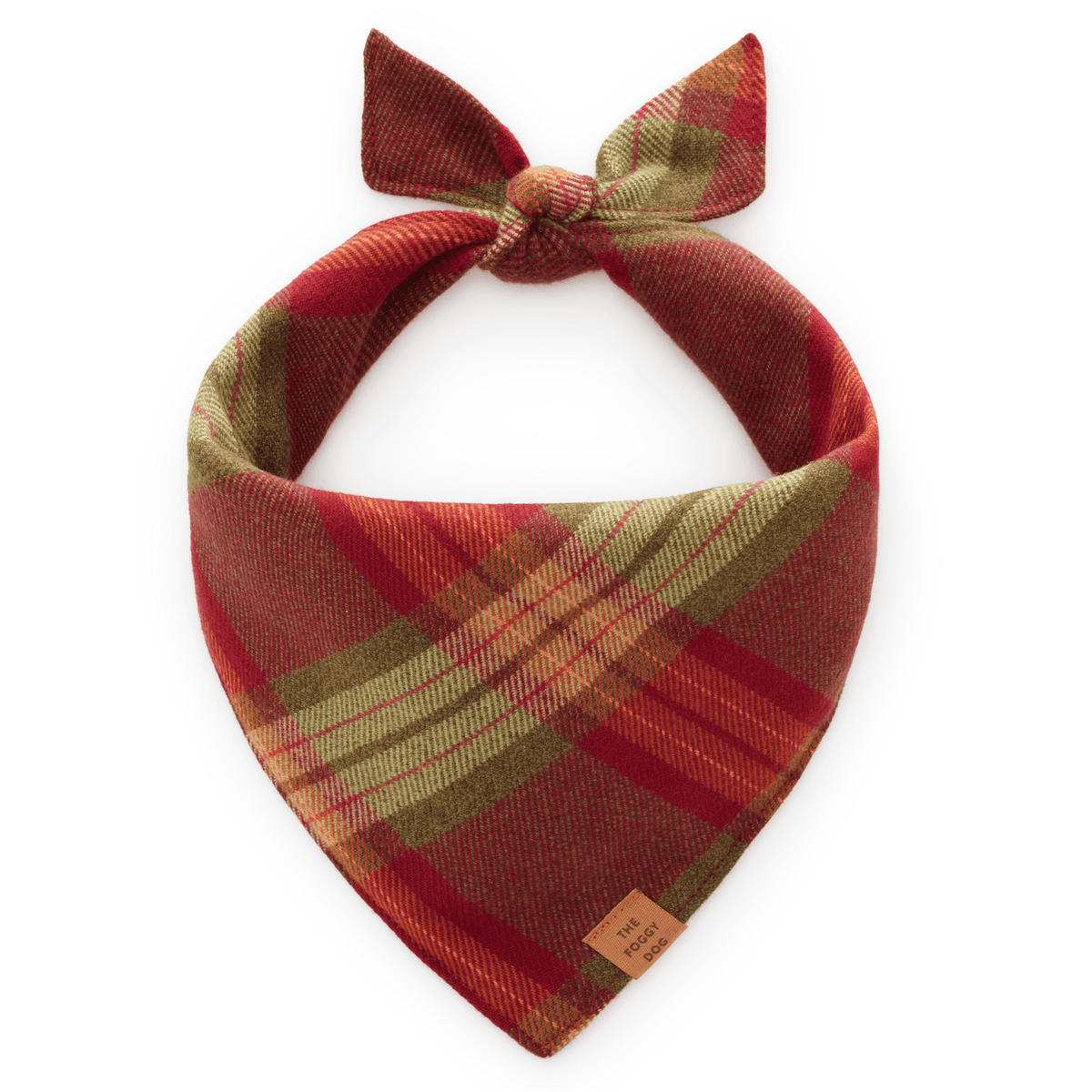 Foggy Dog Orchard Plaid Flannel Dog Bandana