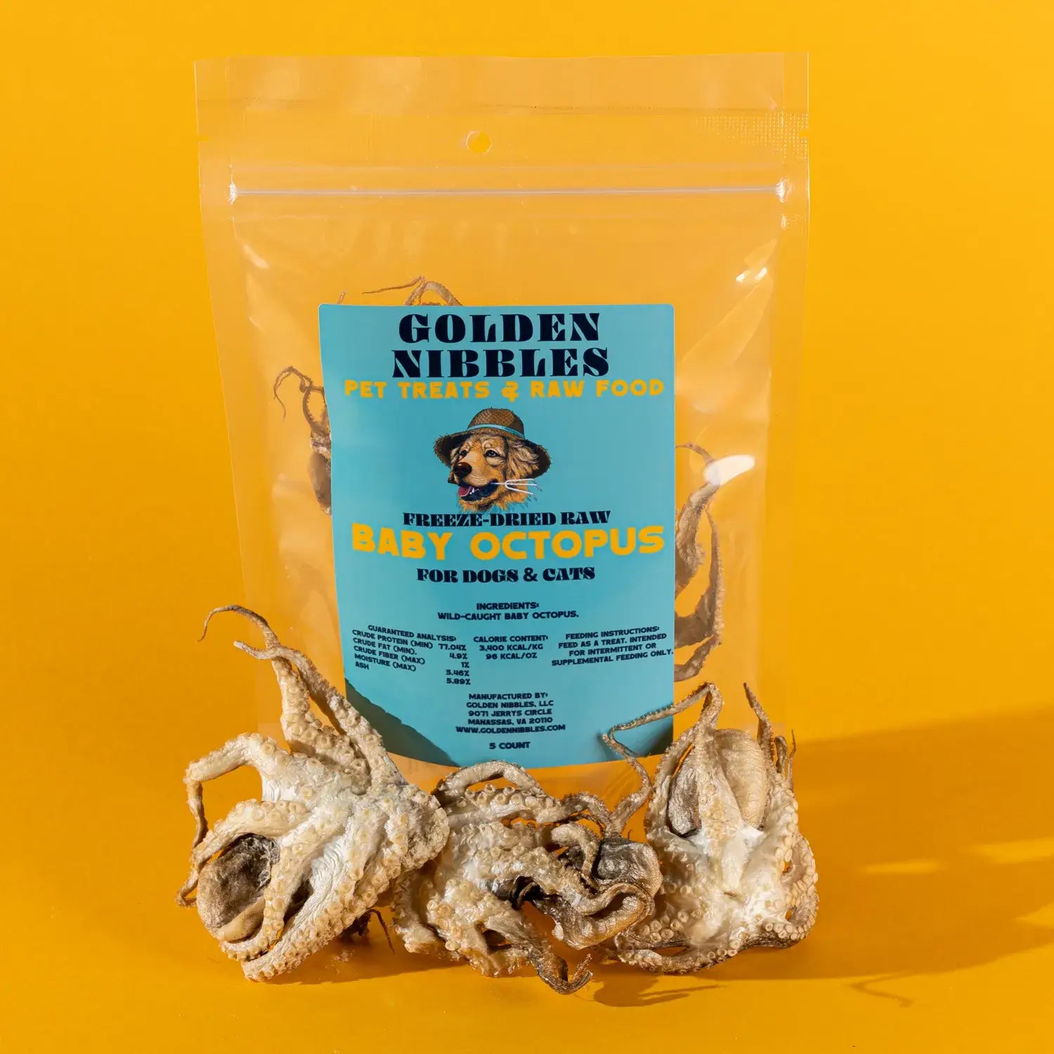 Golden Nibbles Baby Octopus - Bag of 5