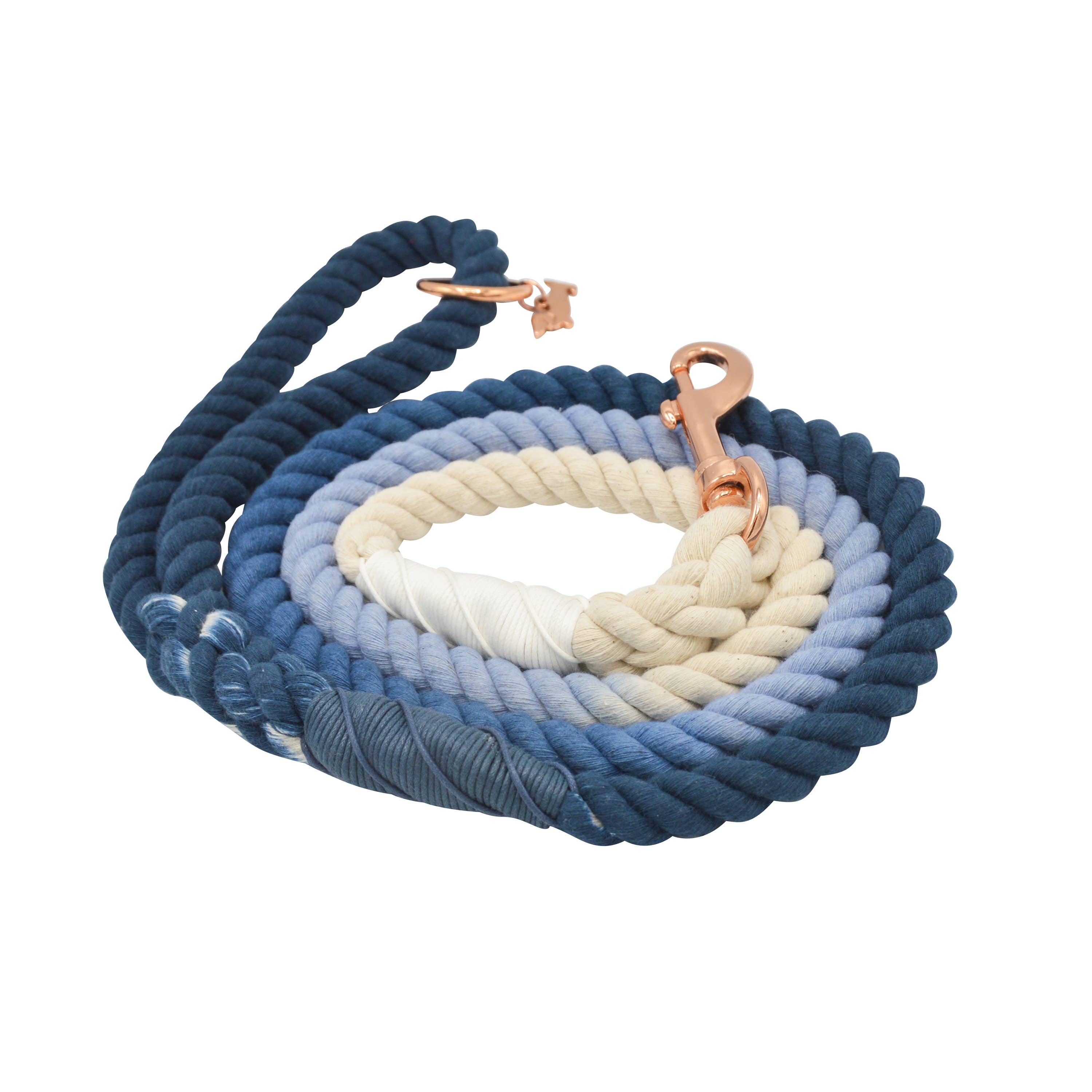 SASSY WOOF Rope Leash - Ombre Blue