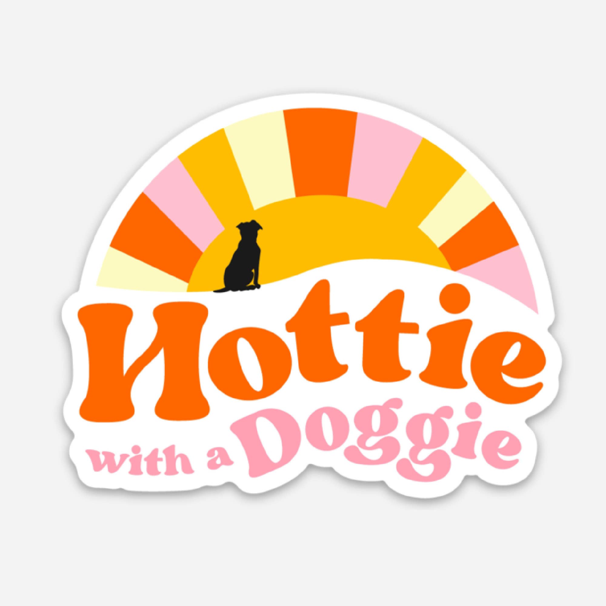 Bad Tags Hottie with a Doggie Sticker
