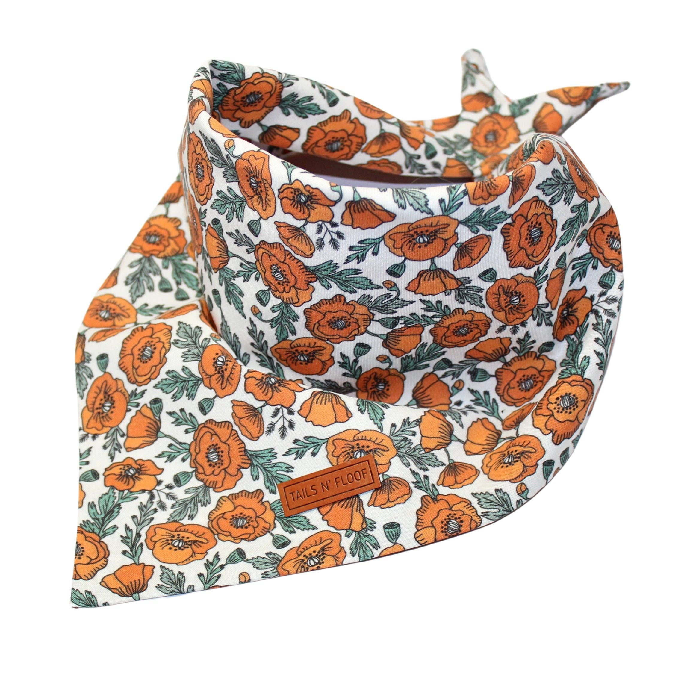 Tails N' Floof Poppies Bandana