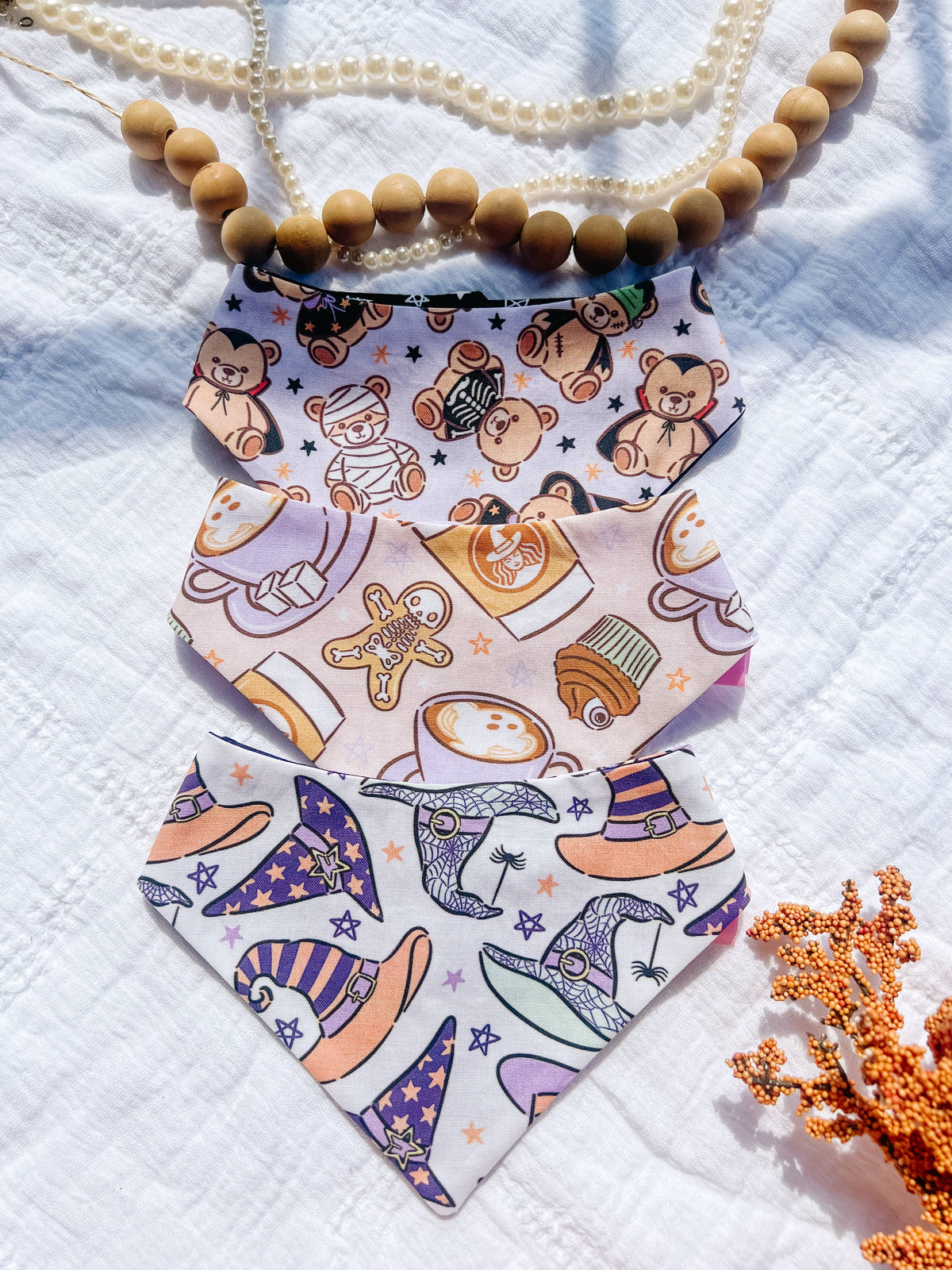 Stellaloo Halloween Witch Snap-On Reversible Dog Bandana