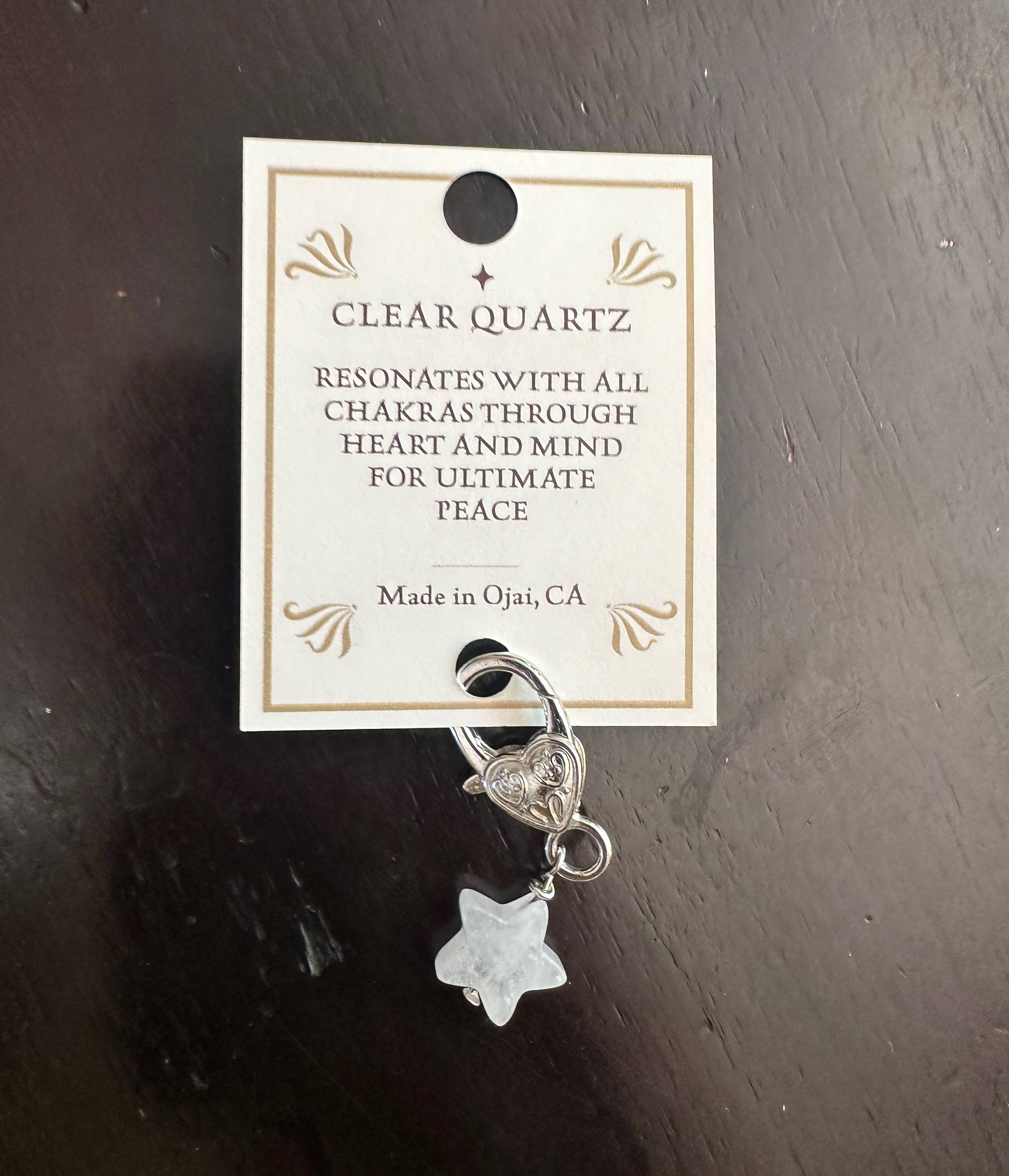 Crystal Pet Love Clear Quartz Star