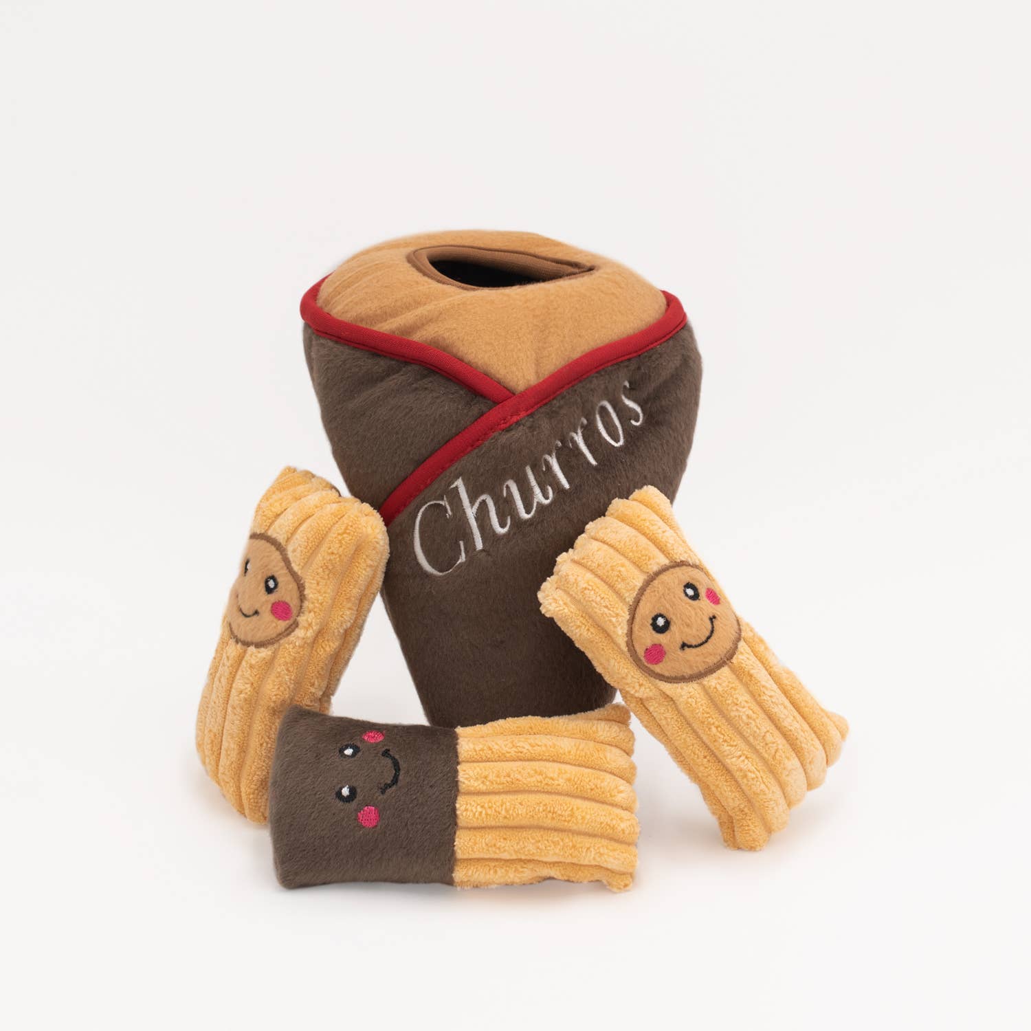 Zippy Burrow®  - Churro Cone - Plush Dog Toy