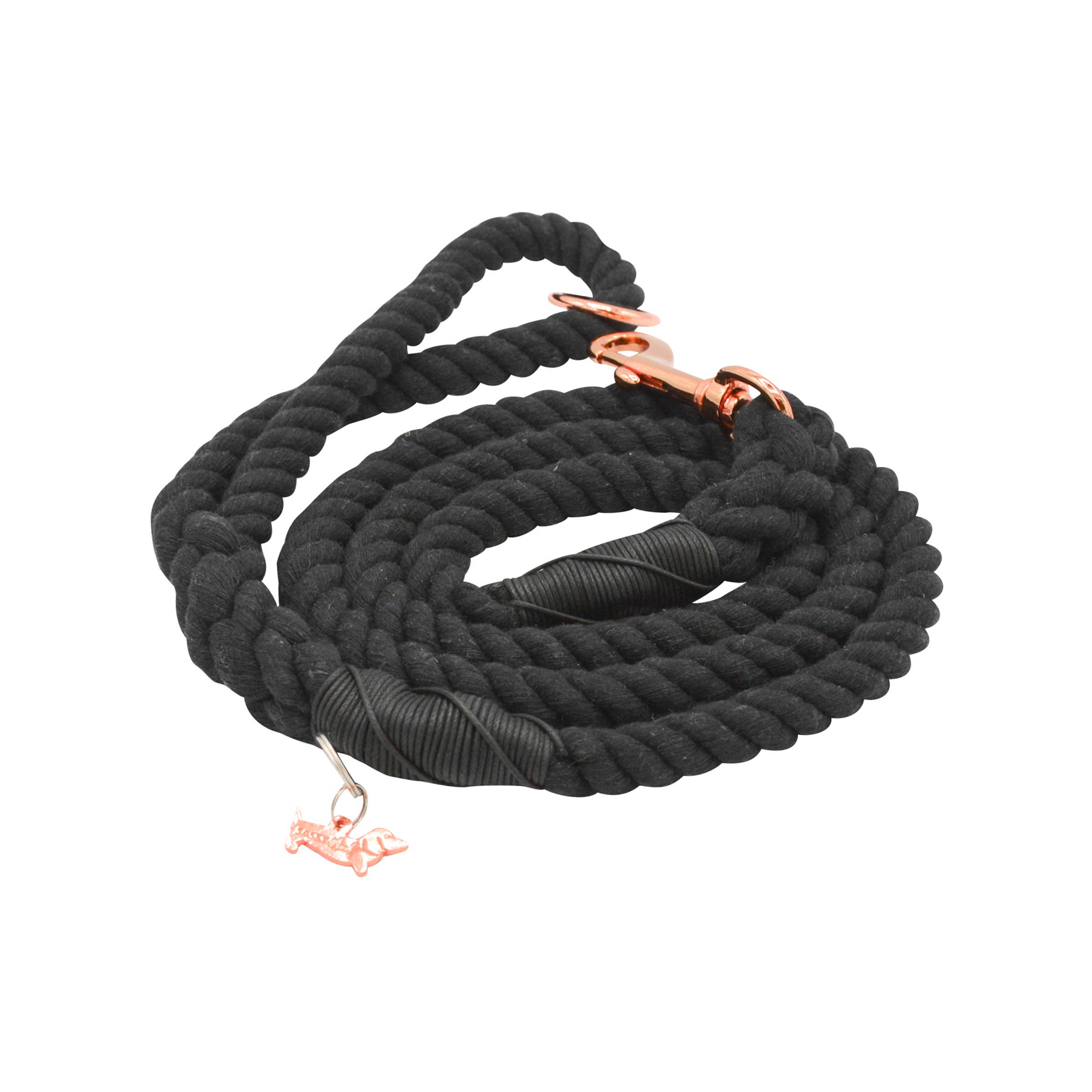 SASSY WOOF Rope Leash - Noir