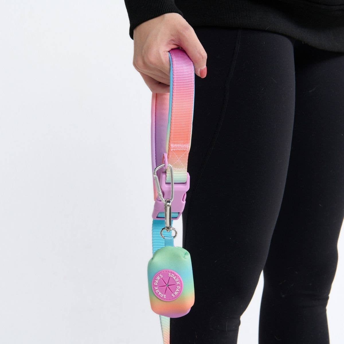 Spark Paws Multipurpose Seatbelt Handsfree Leash & Poop Bag Holder Set - Pastel Icing