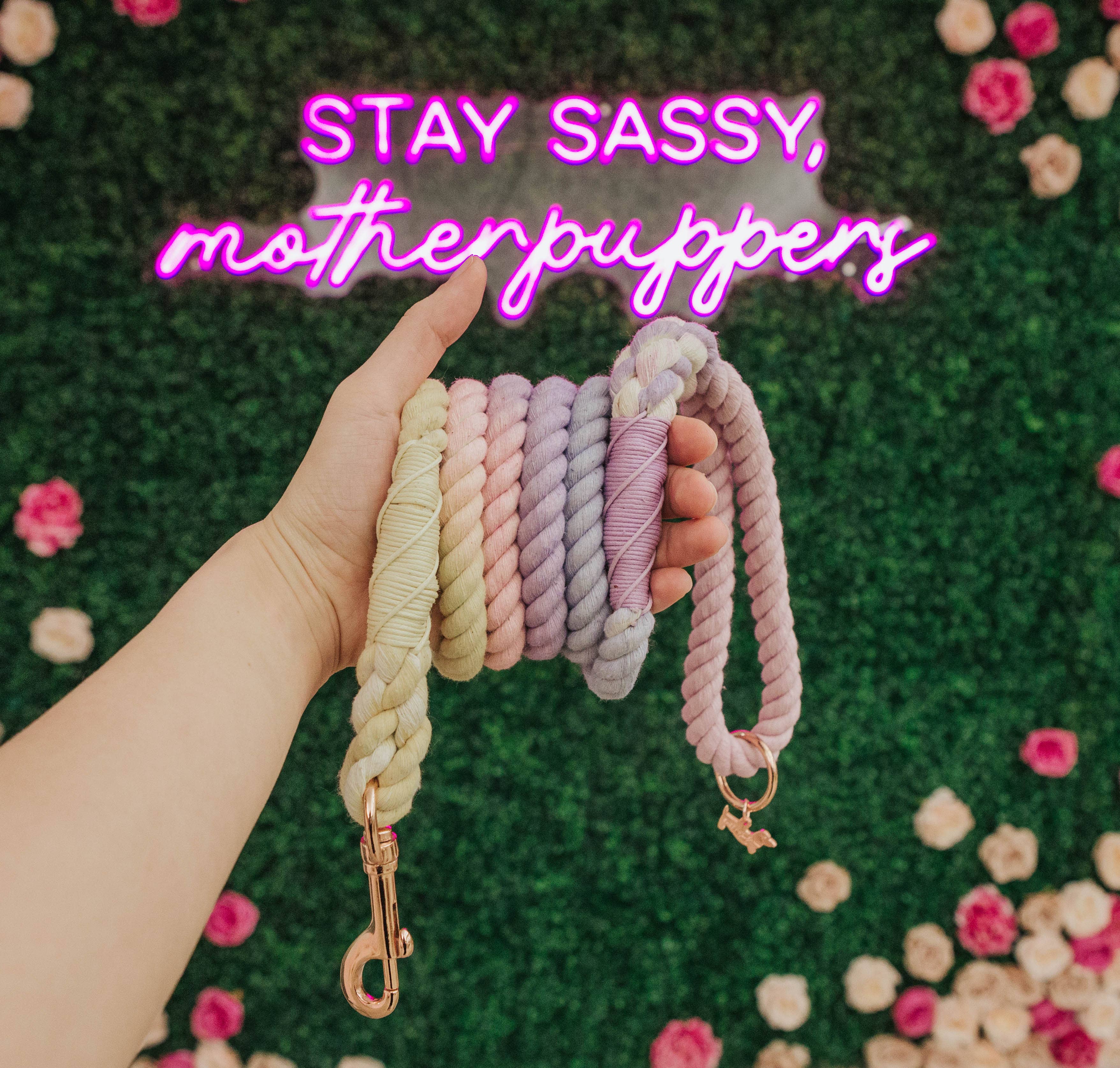 Sassy Woof Dog Rope Leash - Caroline