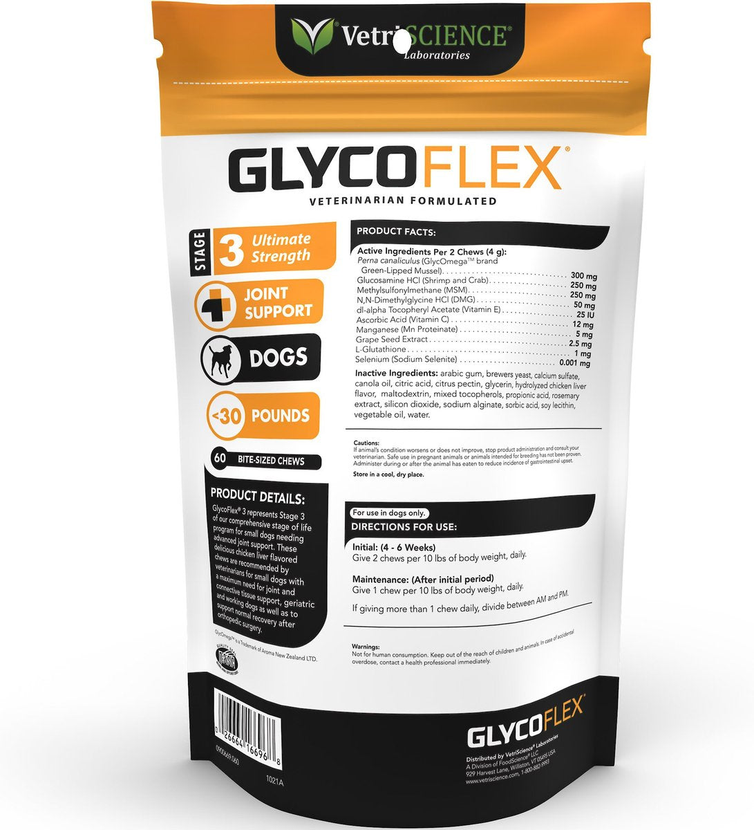 Vetriscience glycoflex plus dog 60ct