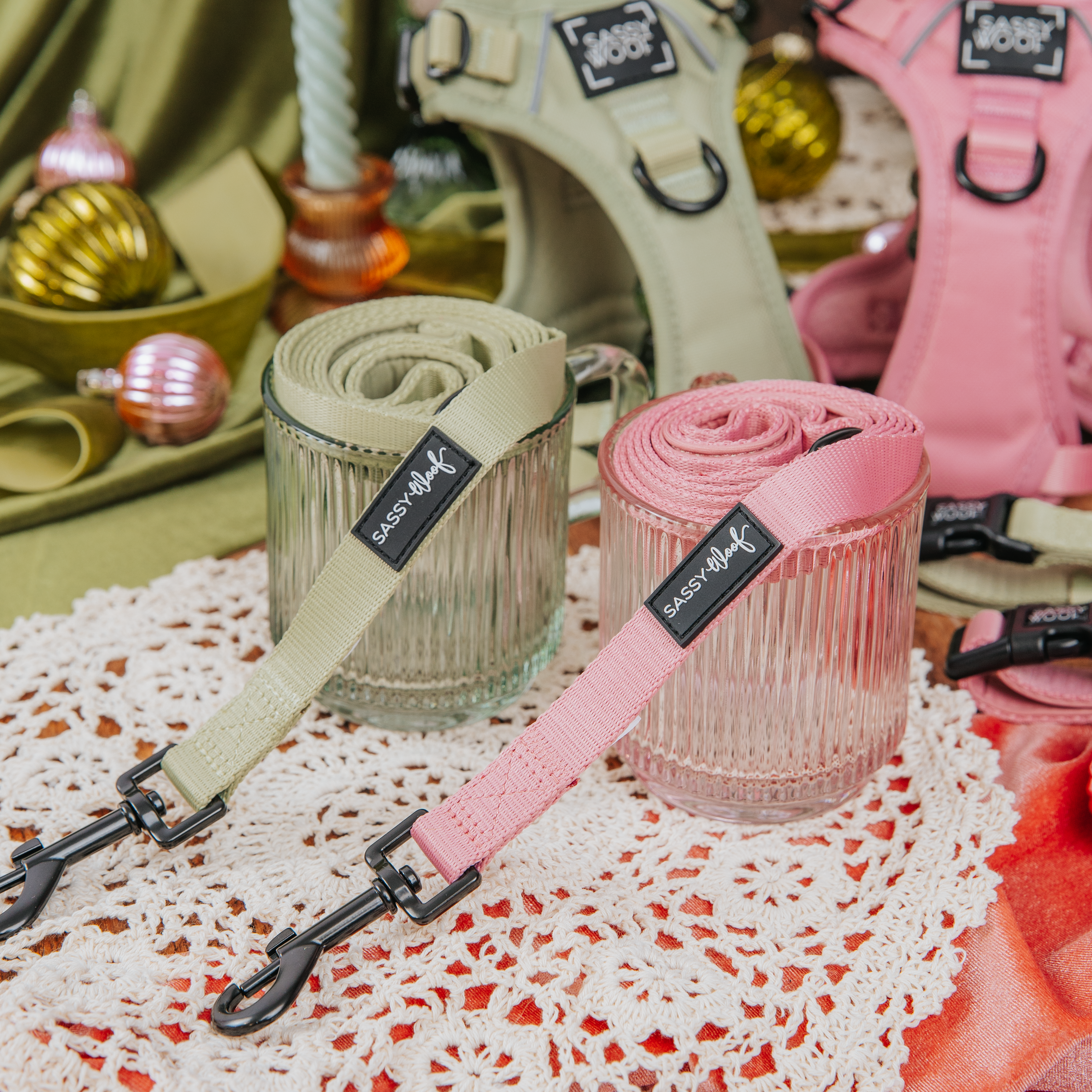 Sassy Woof Dog Leash - Dusty Rose