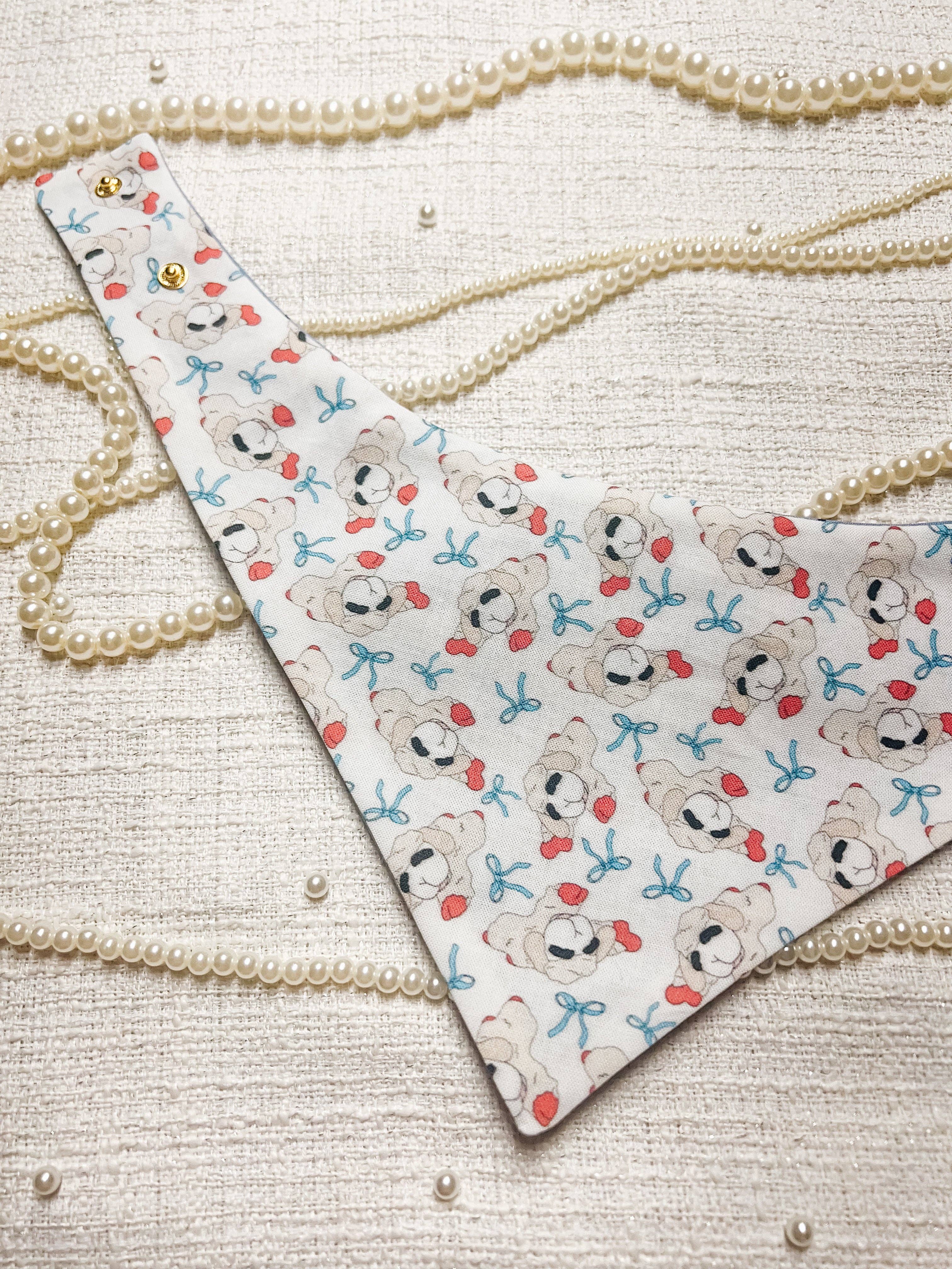 Stellaloo Coquette Lamb Snap-On Reversible Bandana
