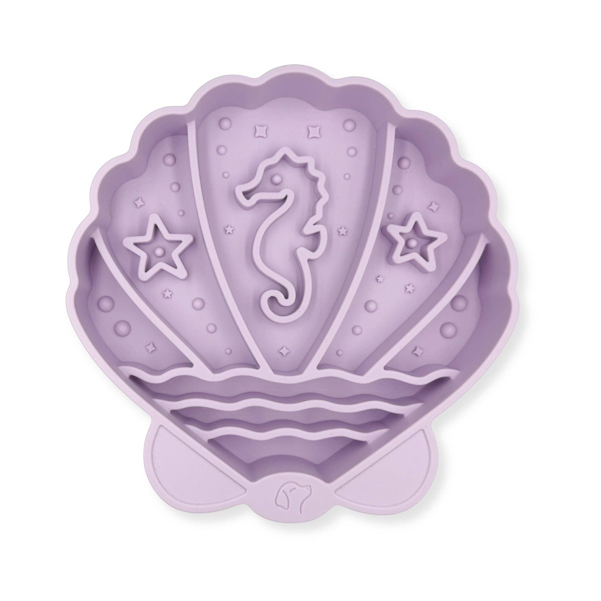 Pawsome Tails Seashell Slow Feeder Bowl | Lilac