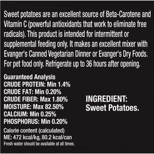 Evangers Dog and Cat GF Compliments Sweet Potato 12.5oz