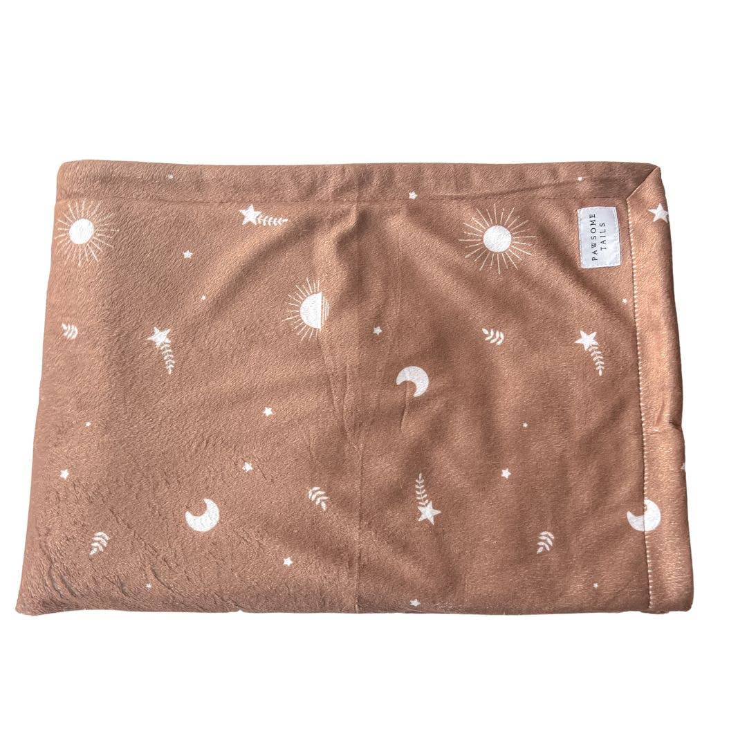 Pawsome Tails Earthy Boho Caramel Dog Blanket