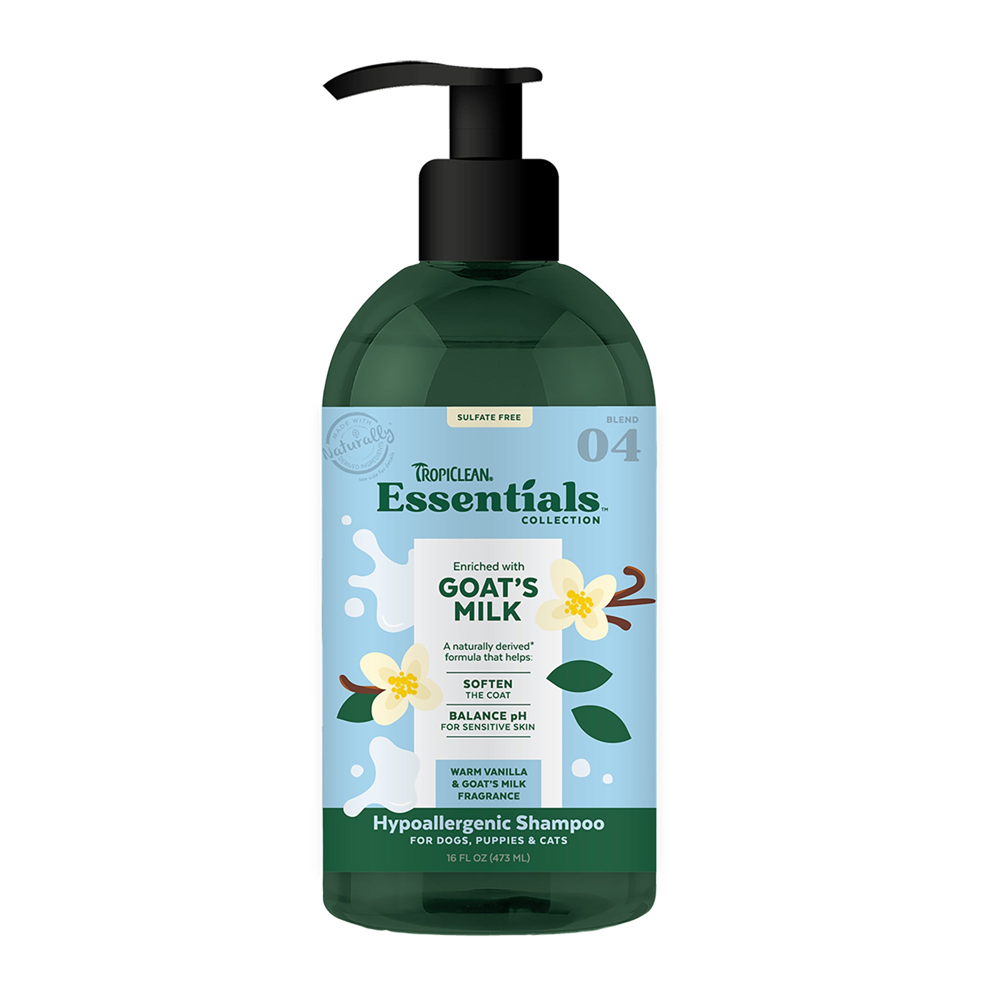 Tropiclean Essentials Goat Milk Shampoo