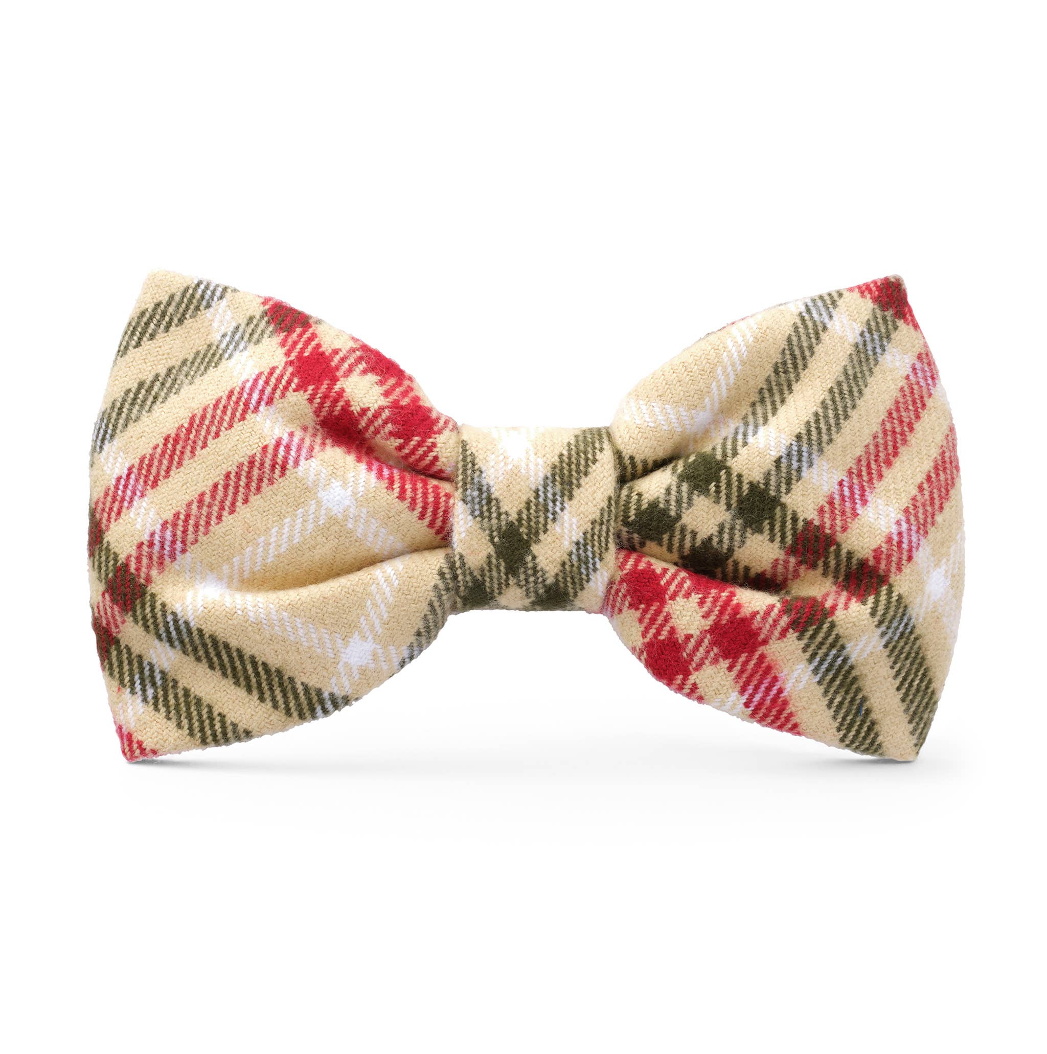 The Foggy Dog Eggnog Plaid Flannel Holiday Bow Tie