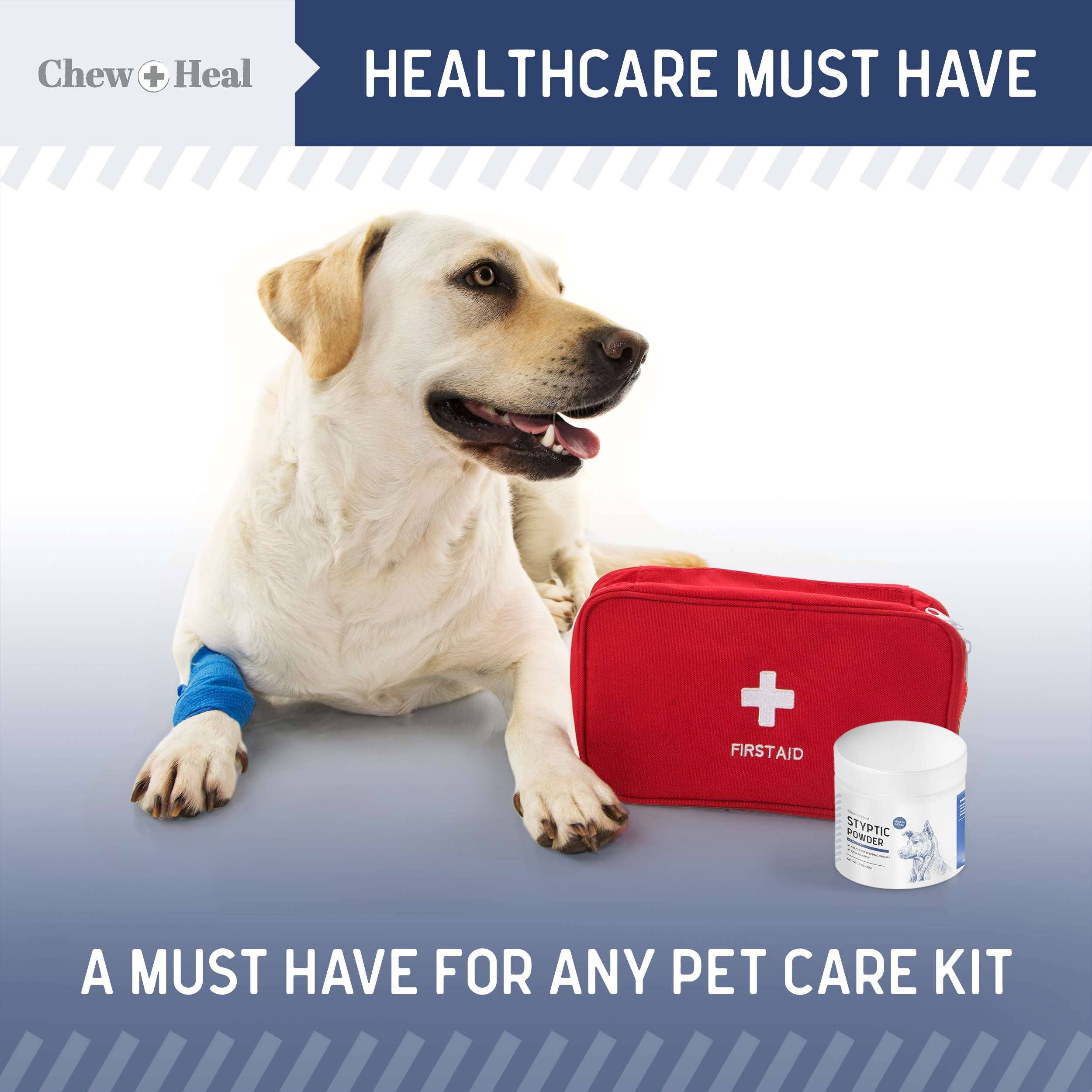 Chew + Heal Styptic Powder for Dogs, Cats and Birds