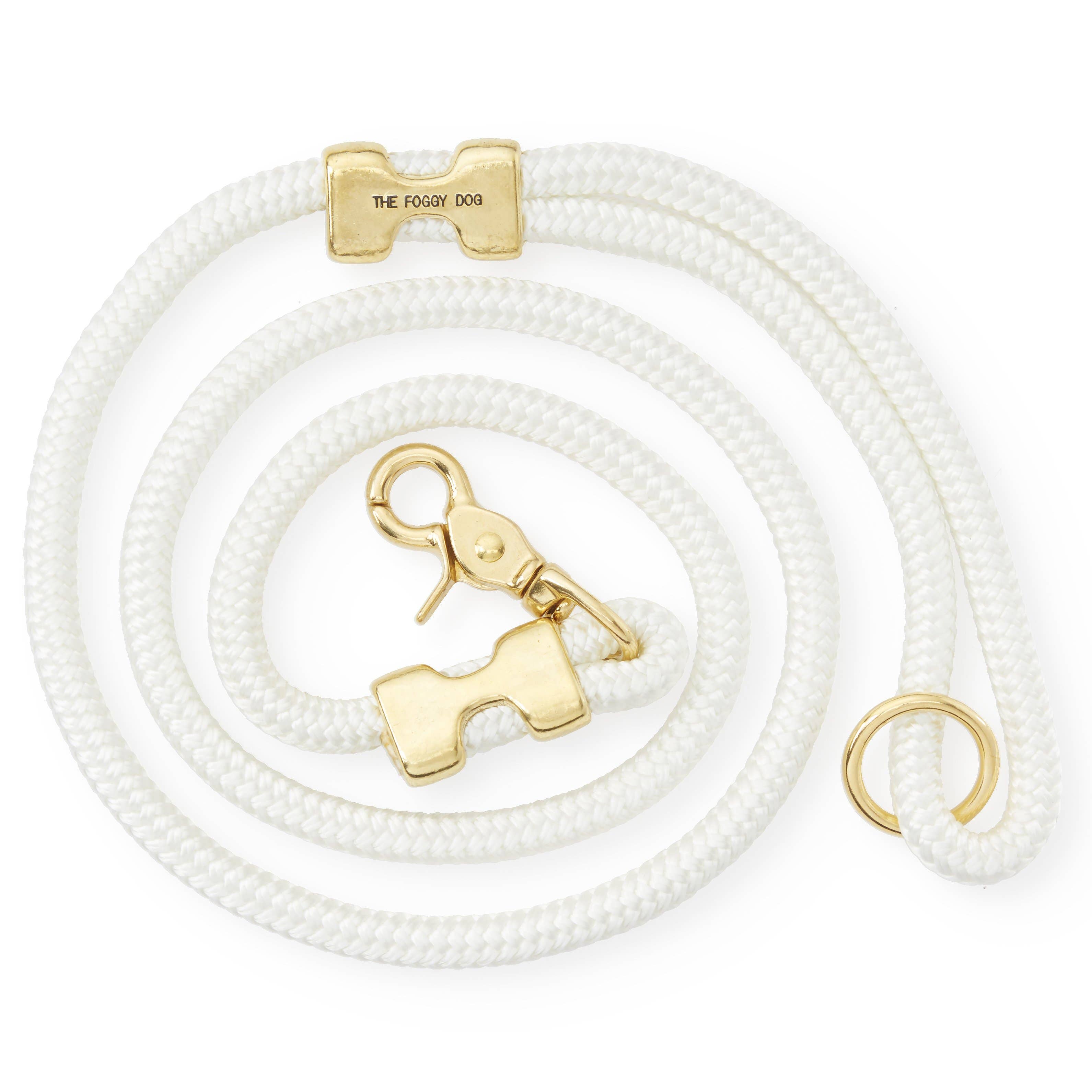 The Foggy Dog Ivory Marine Rope Dog Leash