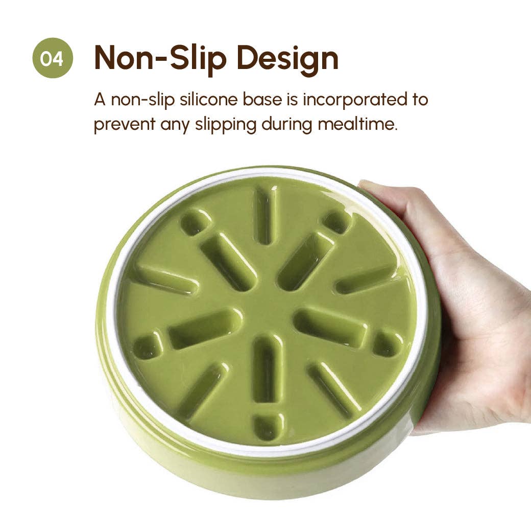 Pehom Wave Slow Feeder Dog Bowls - Beige