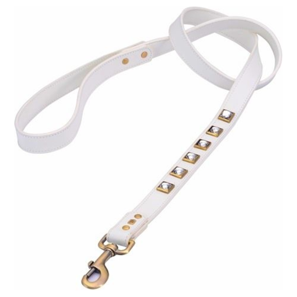 Dosha Dog Monte Carlo Collar/Leash  - White