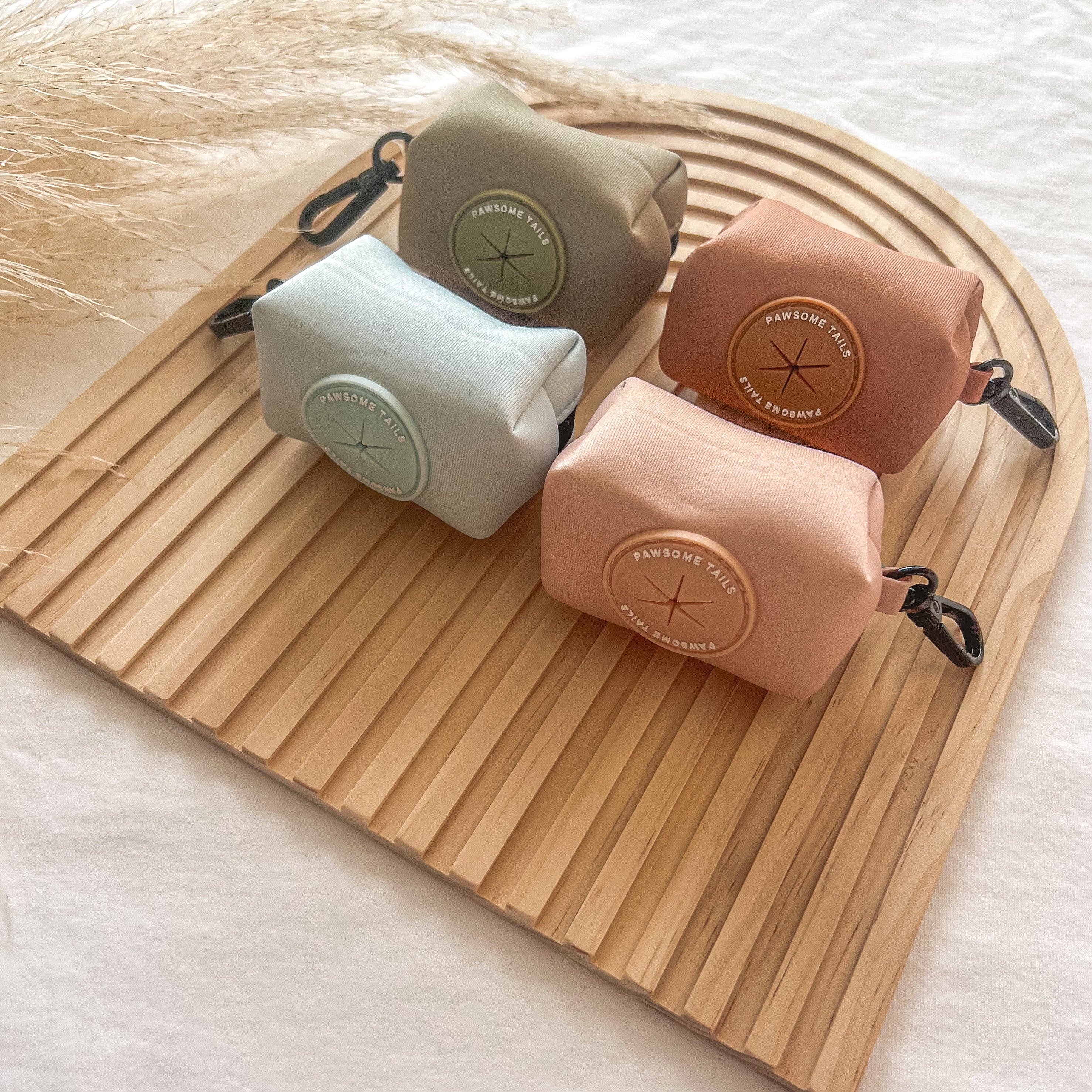 Pawsome Tails Poop Bag Holder - Powder Tan