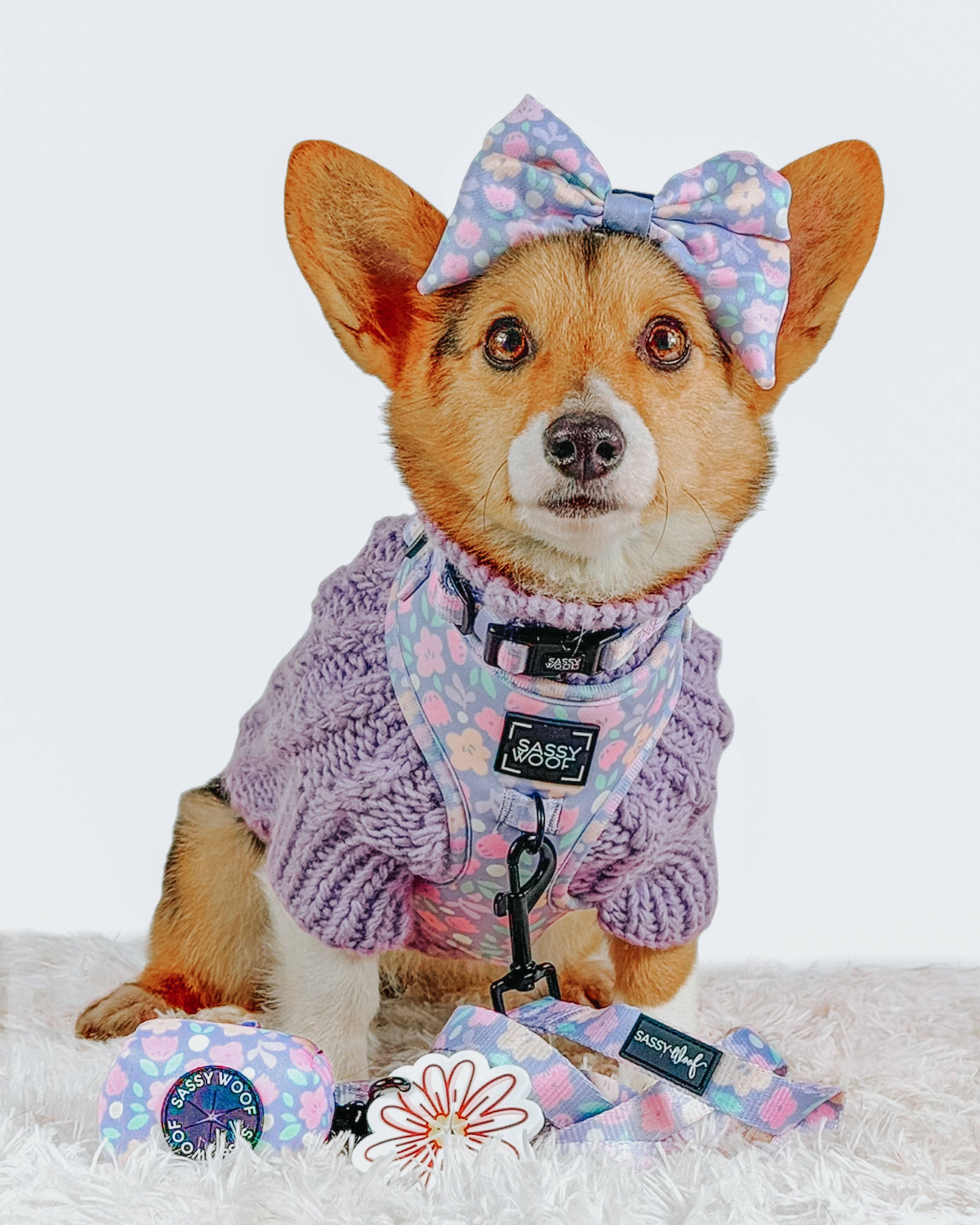 Sassy Woof Waste Bag Holder - Fleur de Sass