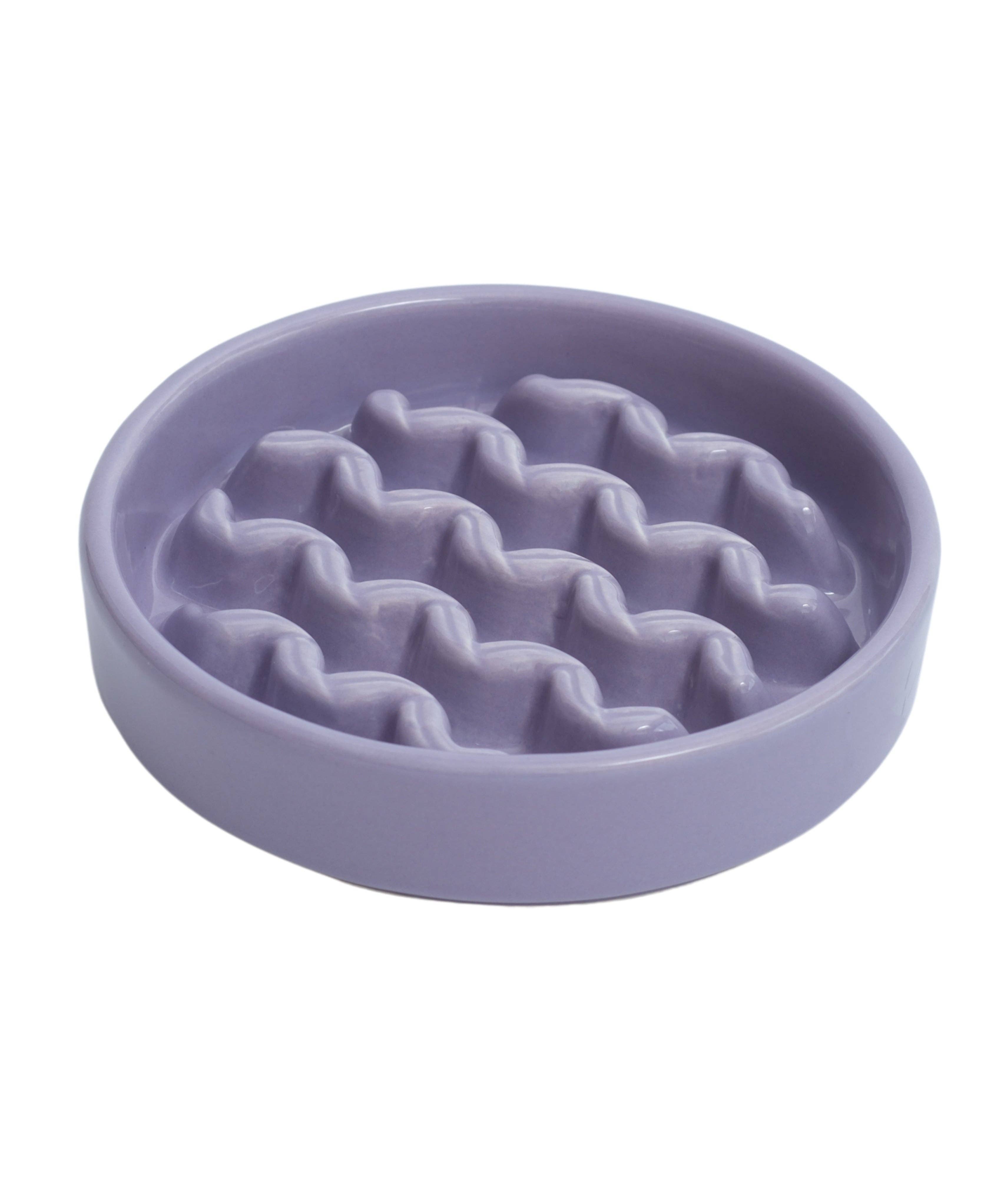 Pehom Macaroni Slow Feeder Dog Bowls - Purple