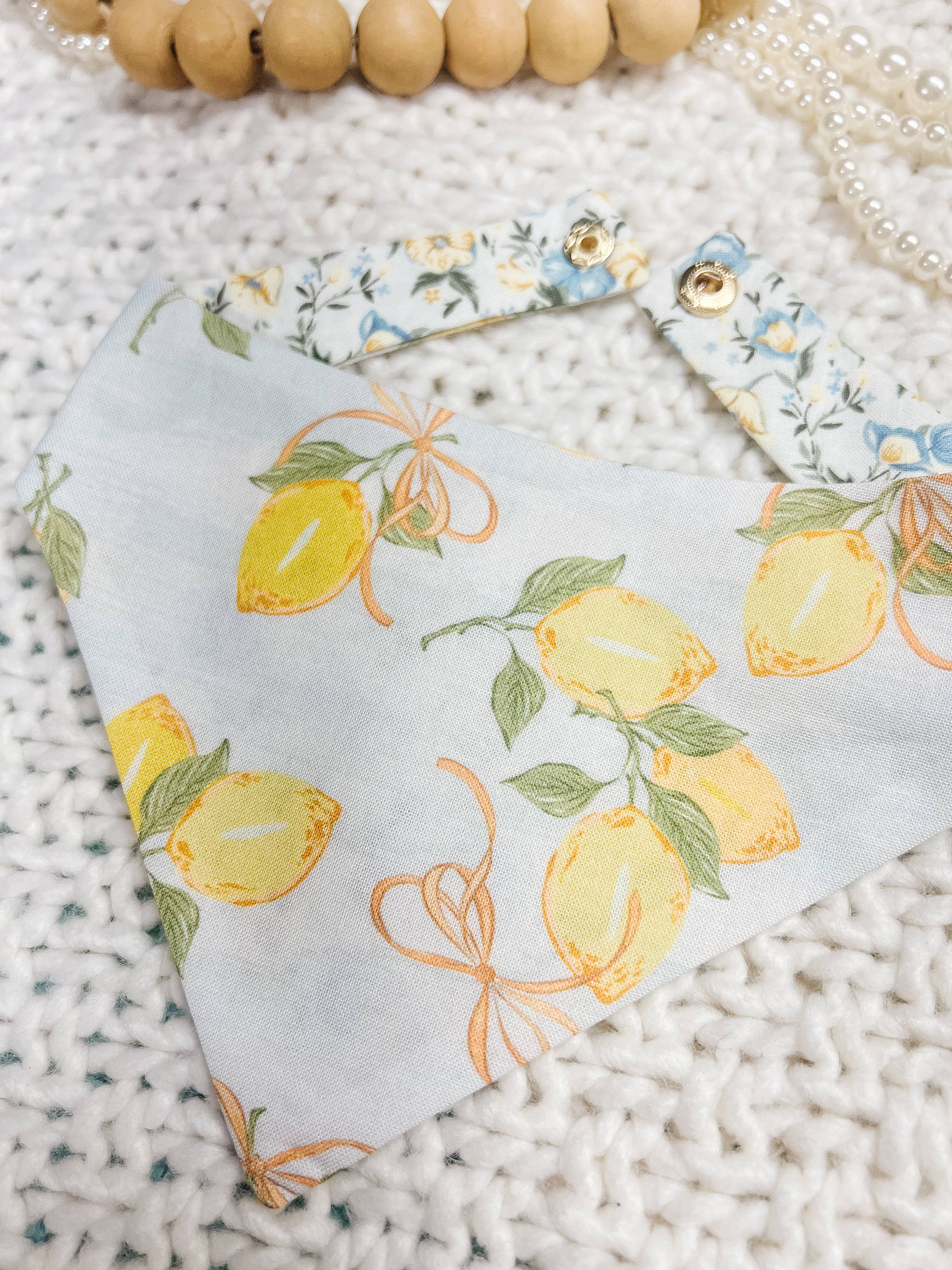 Stella Loo Lemon Snap-On Reversible Bandana