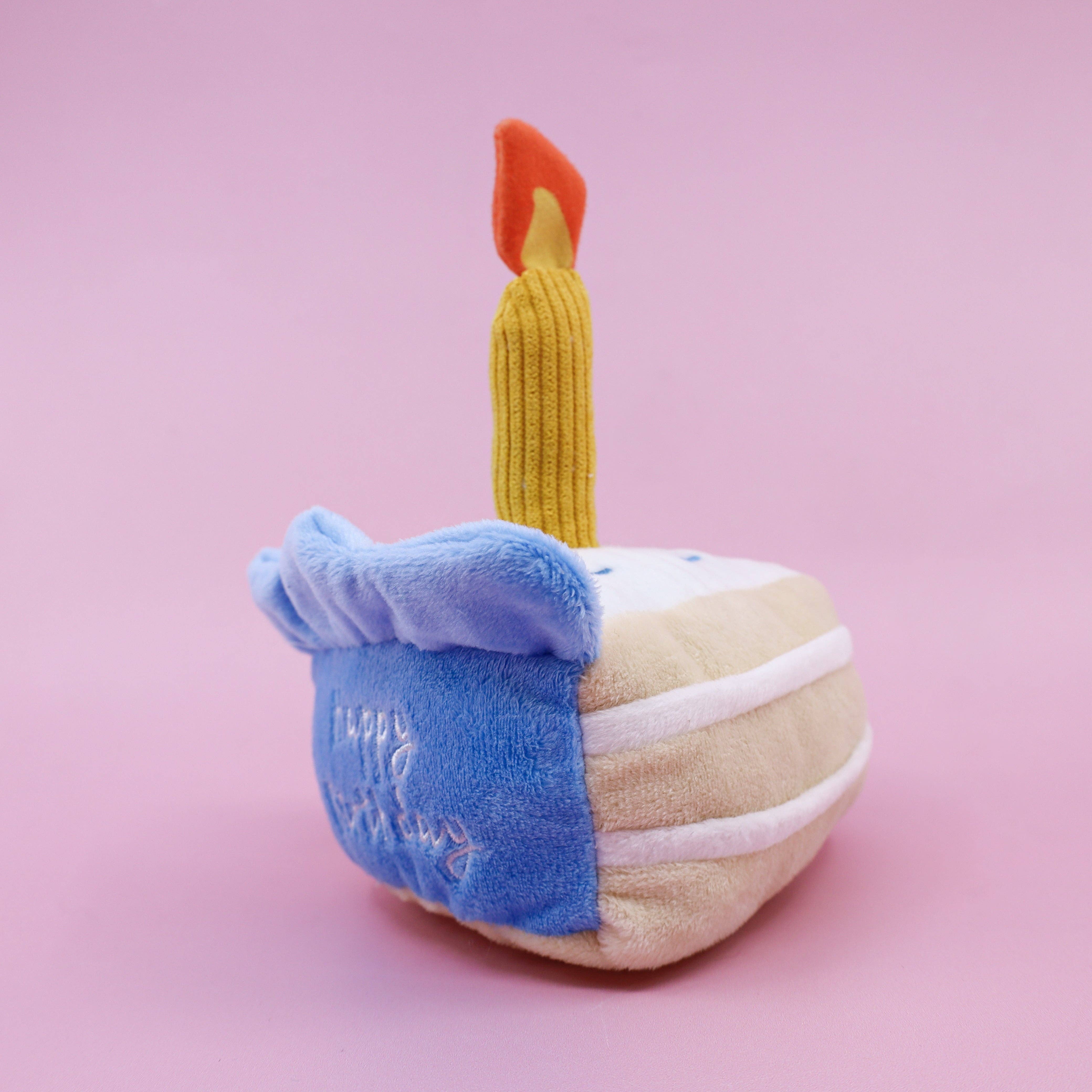 Pablo & Co Happy Birthday Cake Squeaky Toy - Blue