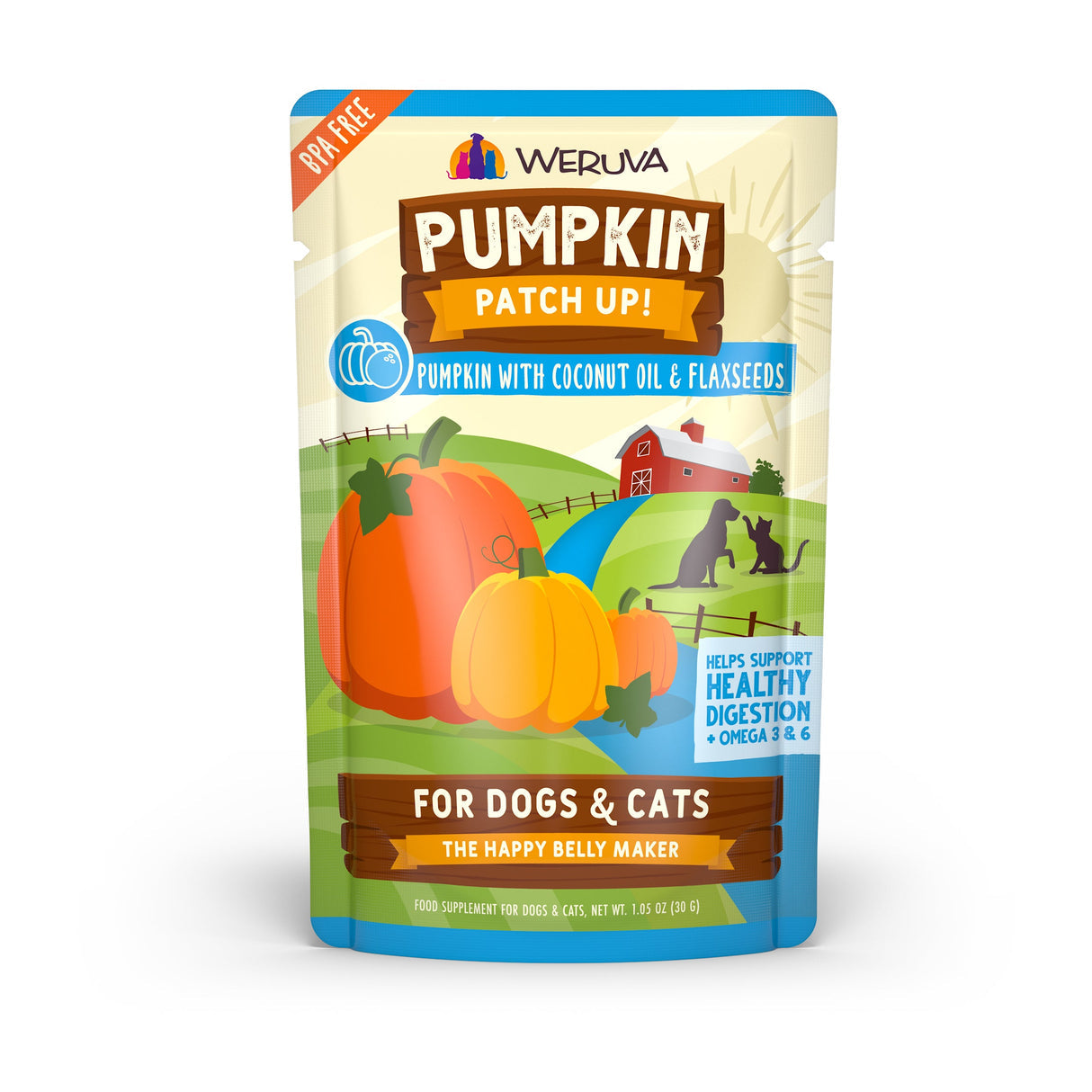 Weruva Dog Cat Pumpkin with Coconut Oil & Flaxseeds 2.8oz Pouch