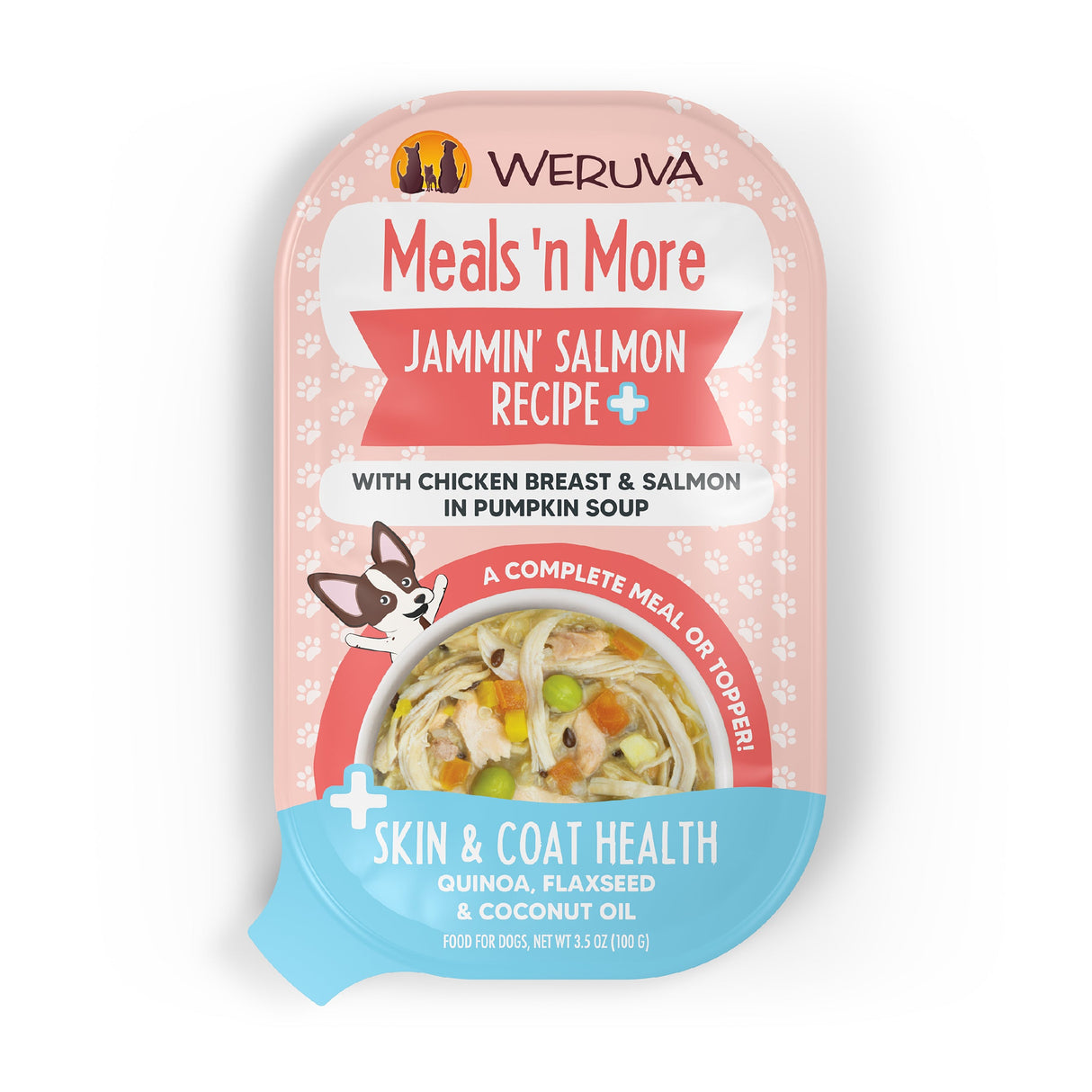 WERUVA DOG MEALS N MORE JAMMIN SALMON CUP 3OZ