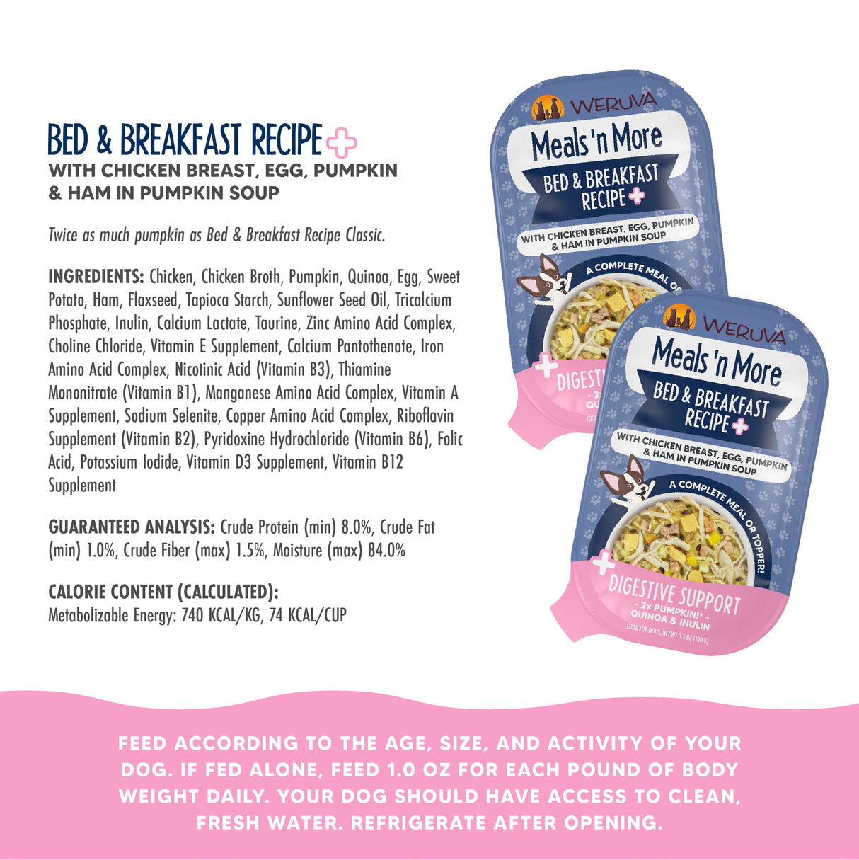 Weruva Dog Meals N More Bed and Breakfast Recipe Plus 3oz