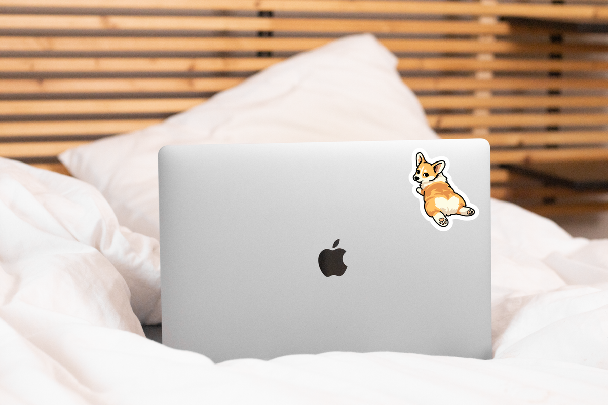 Cute Corgi Sticker - dog, pet, adopt, adorable, love, heart
