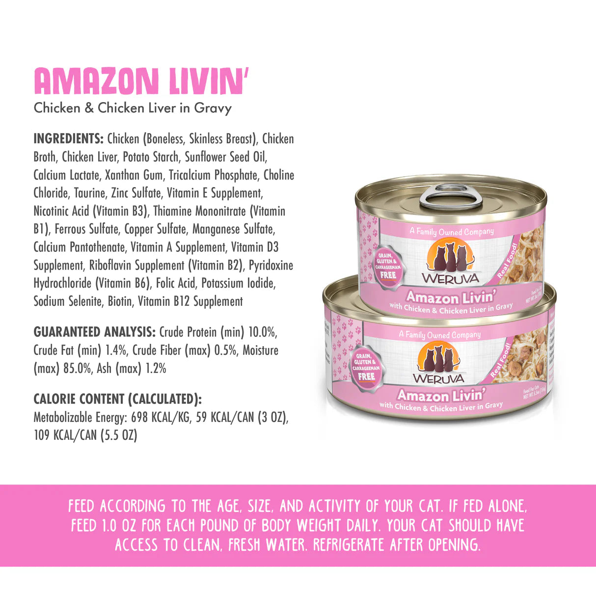 Weruva Cat Amazon Livin' 3oz