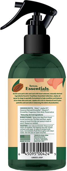 TROPICLEAN ESSENTIALS JOJOBA SPRAY 8oz