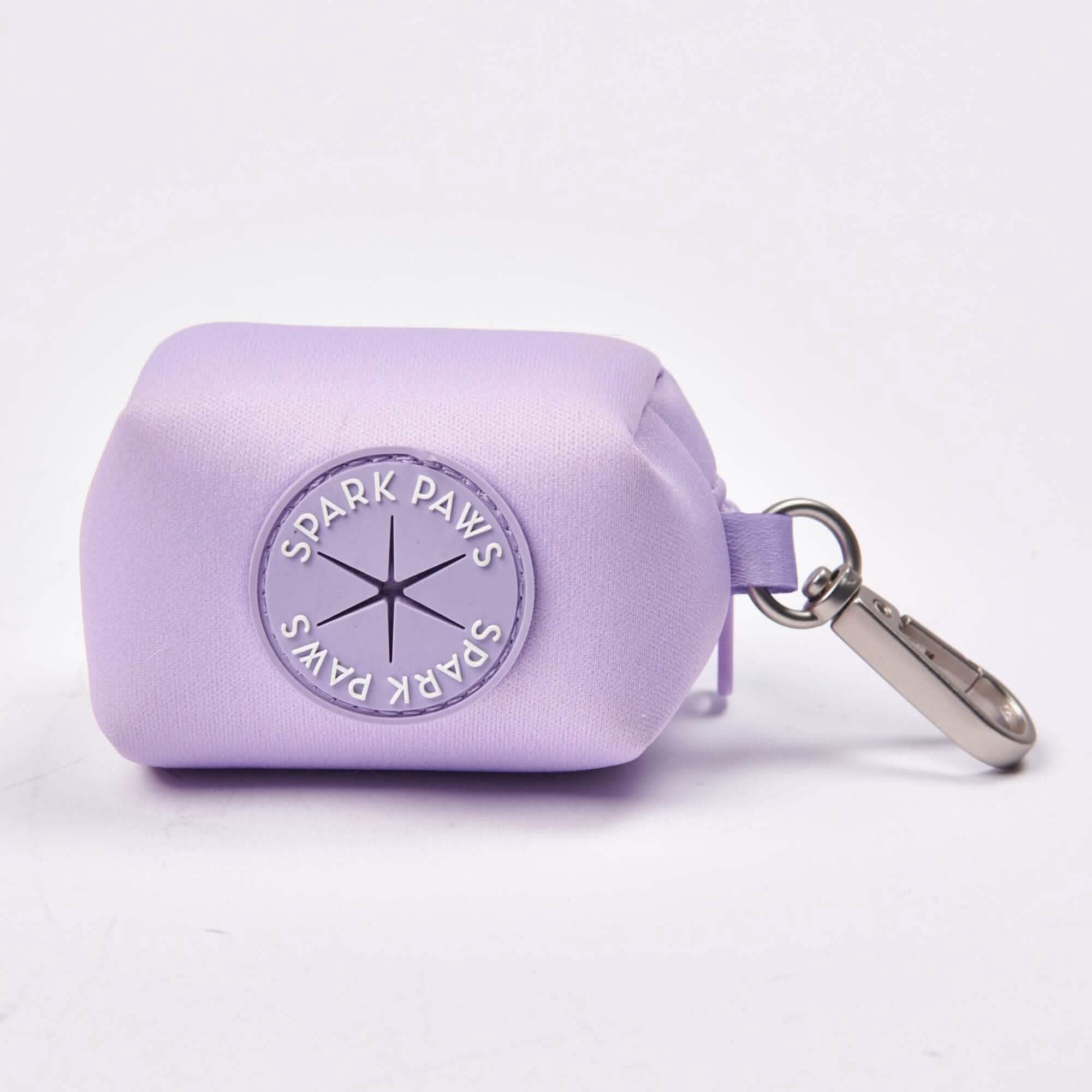 Spark Paws Leash and Poop Bag Holder Set - Lilac