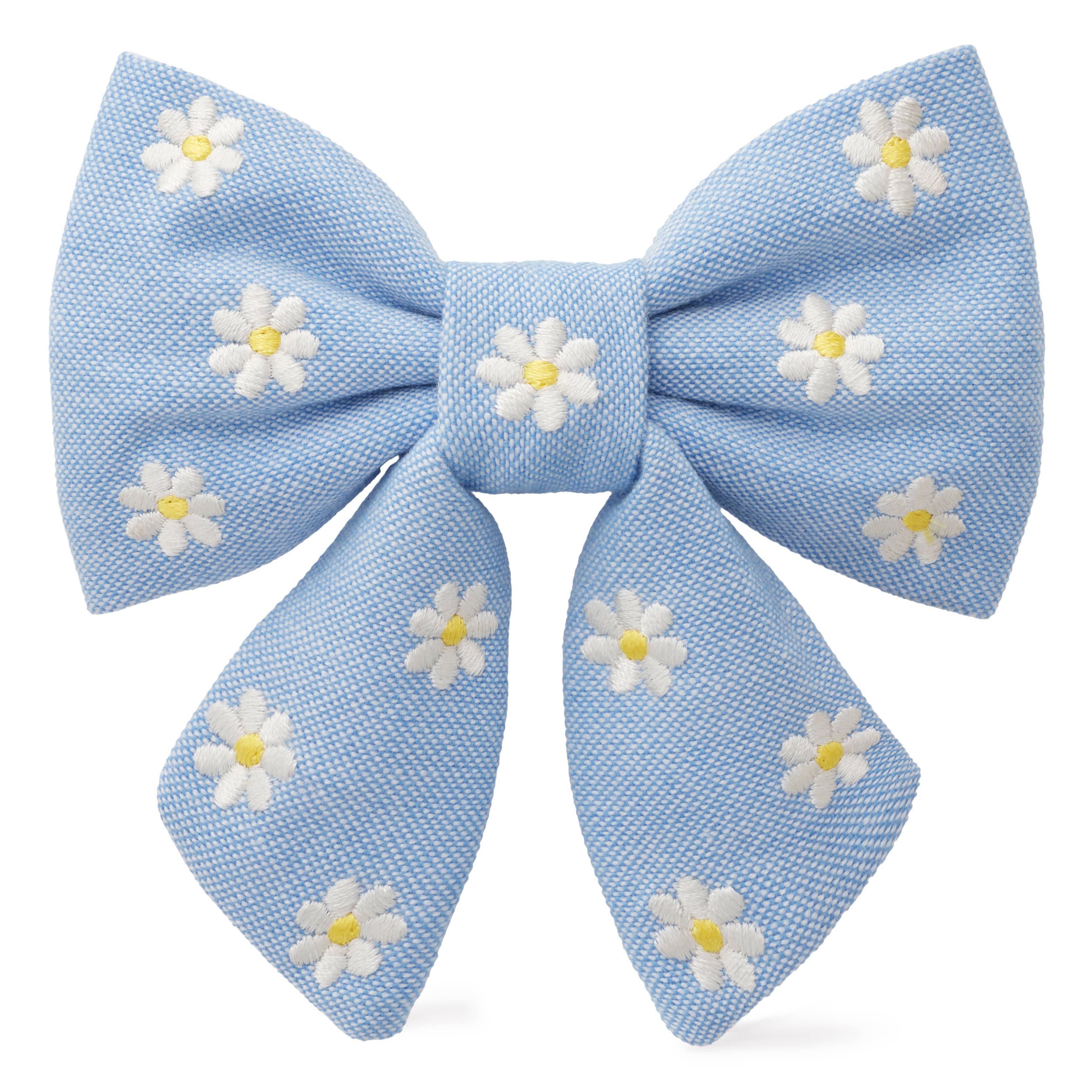 Foggy Dog Daisy Embroidered Lady Dog Bow