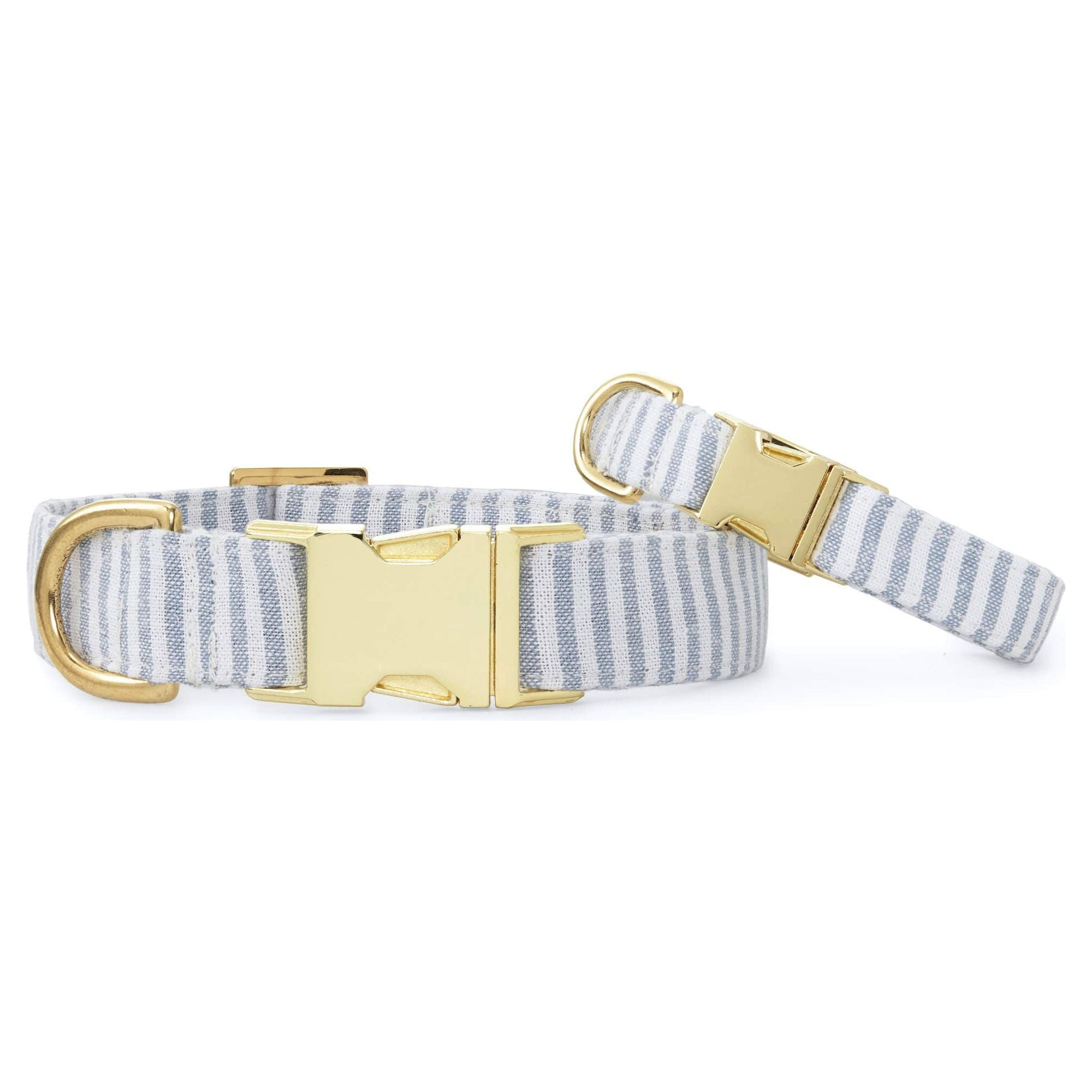 The Foggy Dog Dusty Blue Stripe Dog Collar