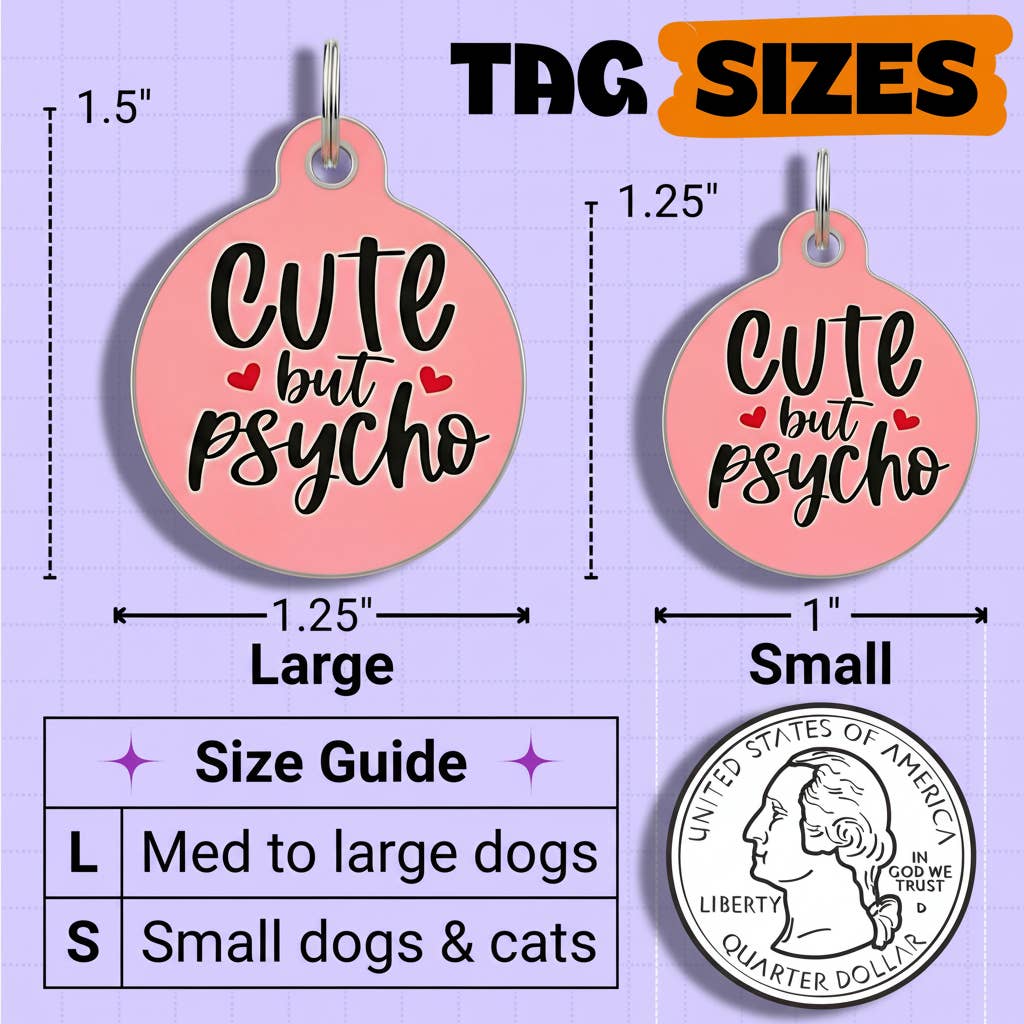 Bad Tags- Cute but Psycho *Pink