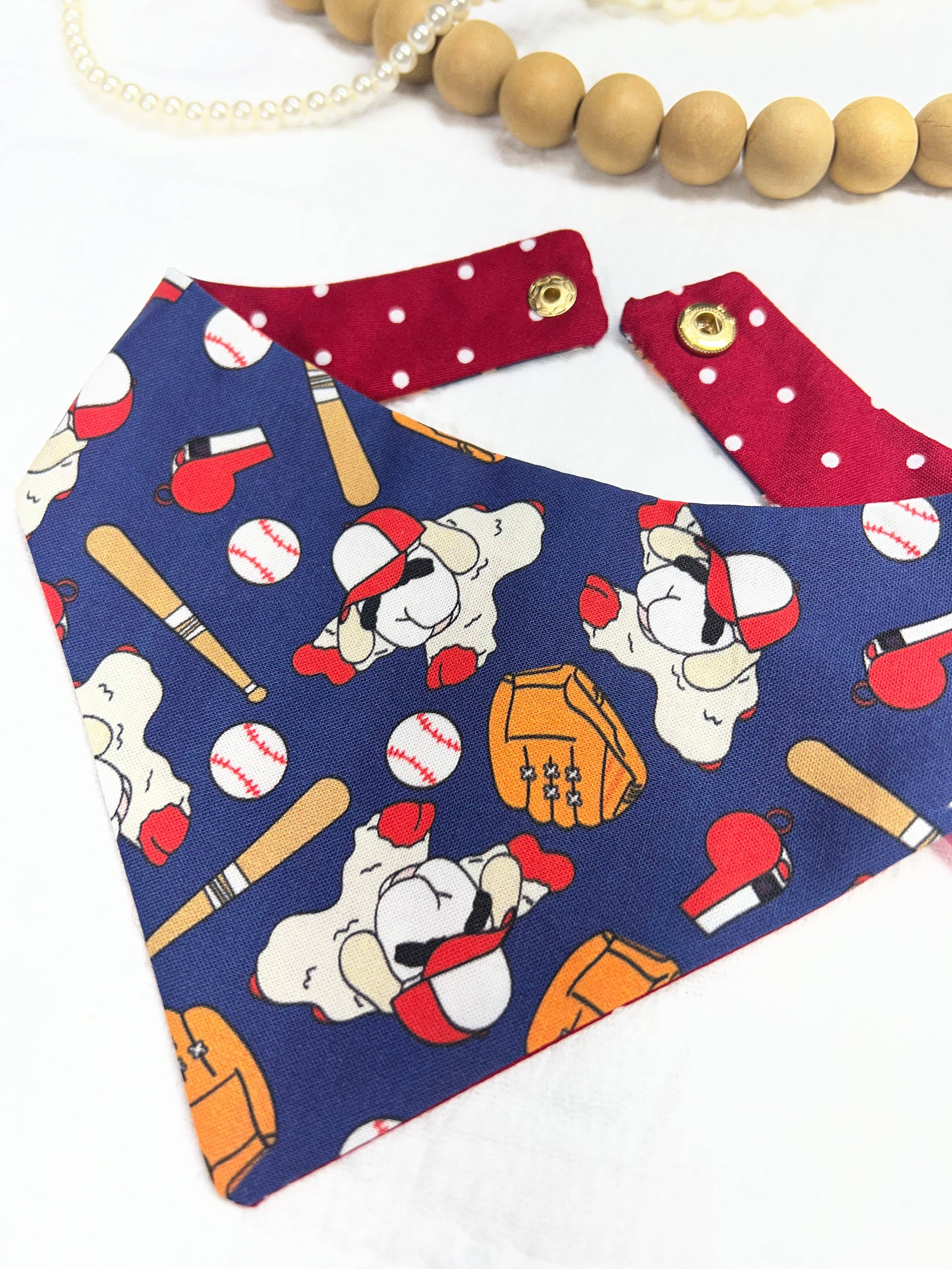 Stellaloo Baseball Lamb Bandana Snap On