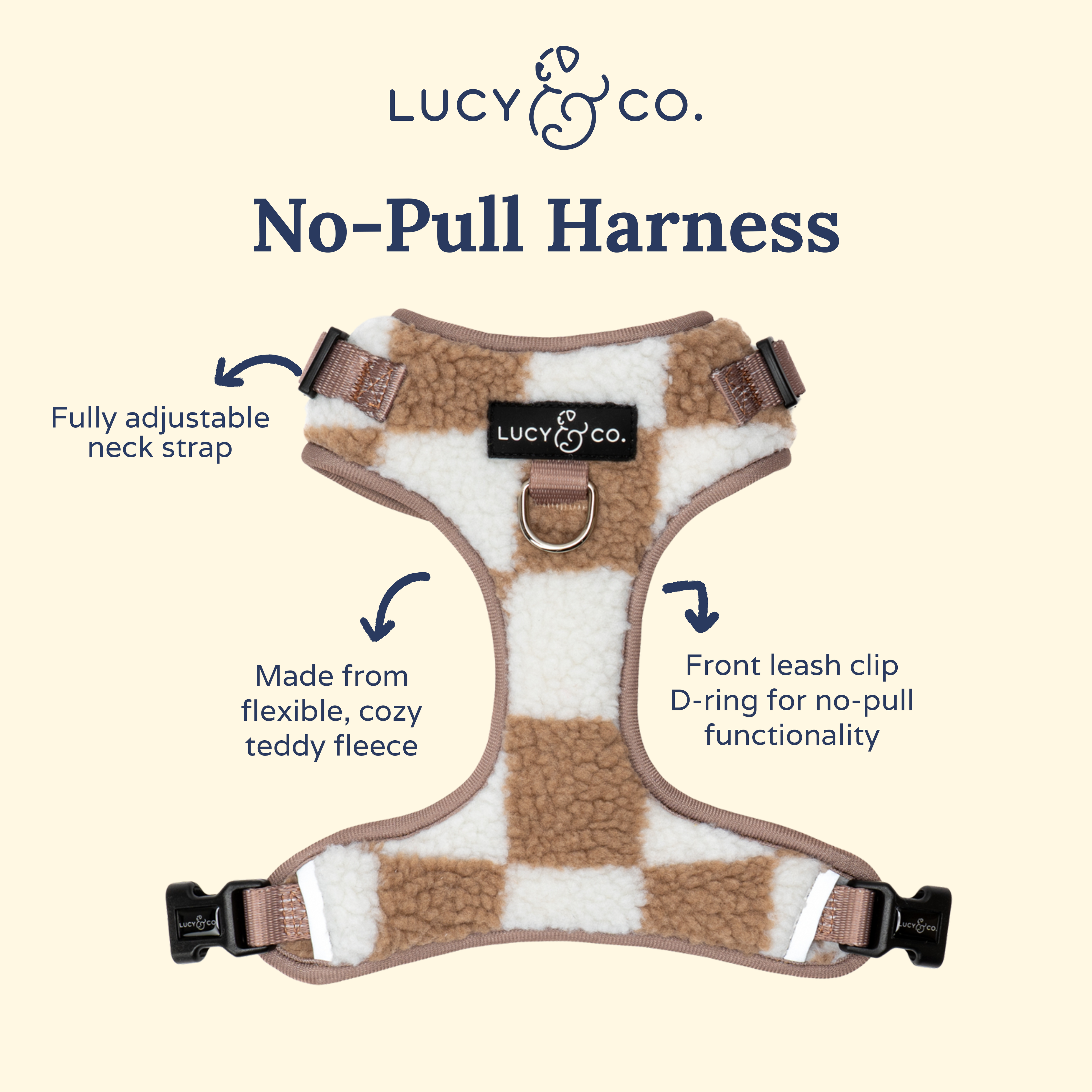 Lucy & Co. Checkers No-Pull Harness